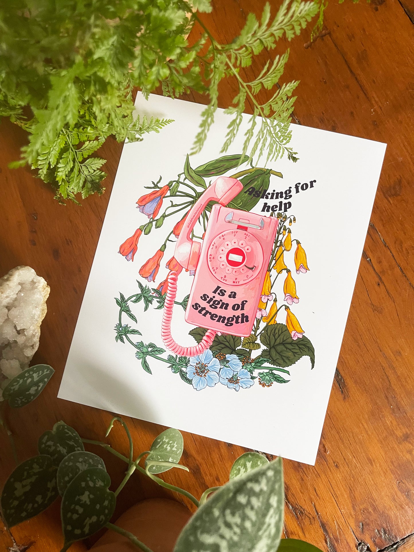 Asking For Help Is A Sign Of Strength: Mental Health Art Print
