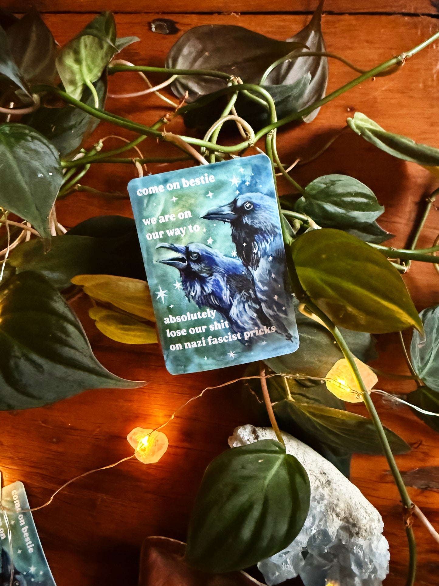 Come on bestie we are on our way to absolutely lose our shit on n*zi fascist pricks: feminist sticker