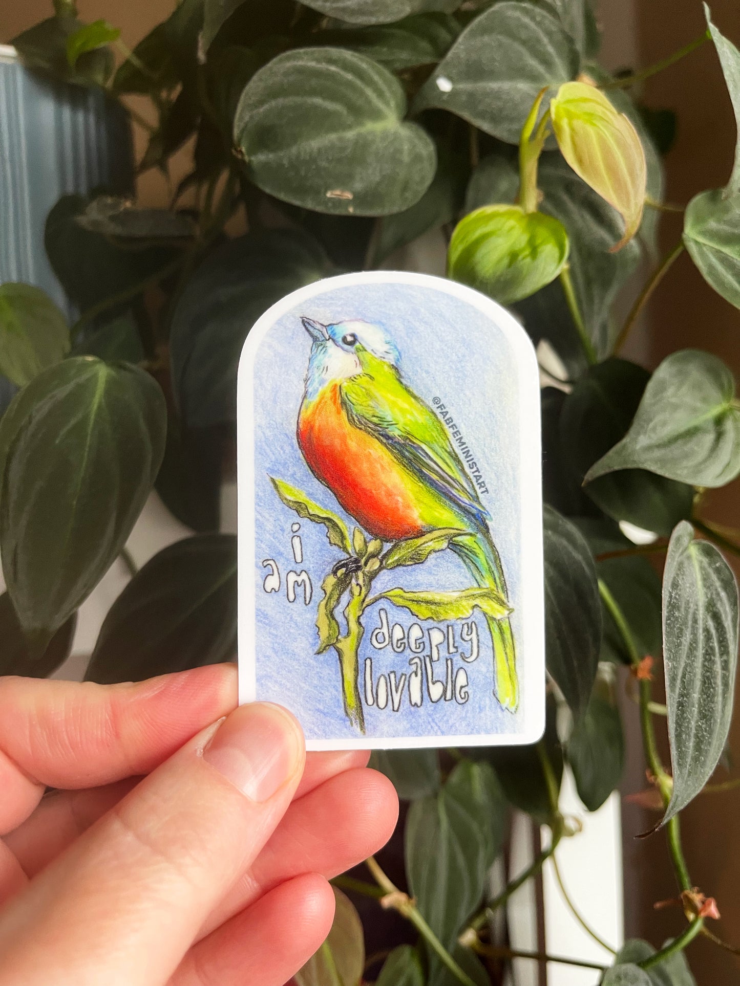 I Am Deeply Lovable: Mental Health Sticker