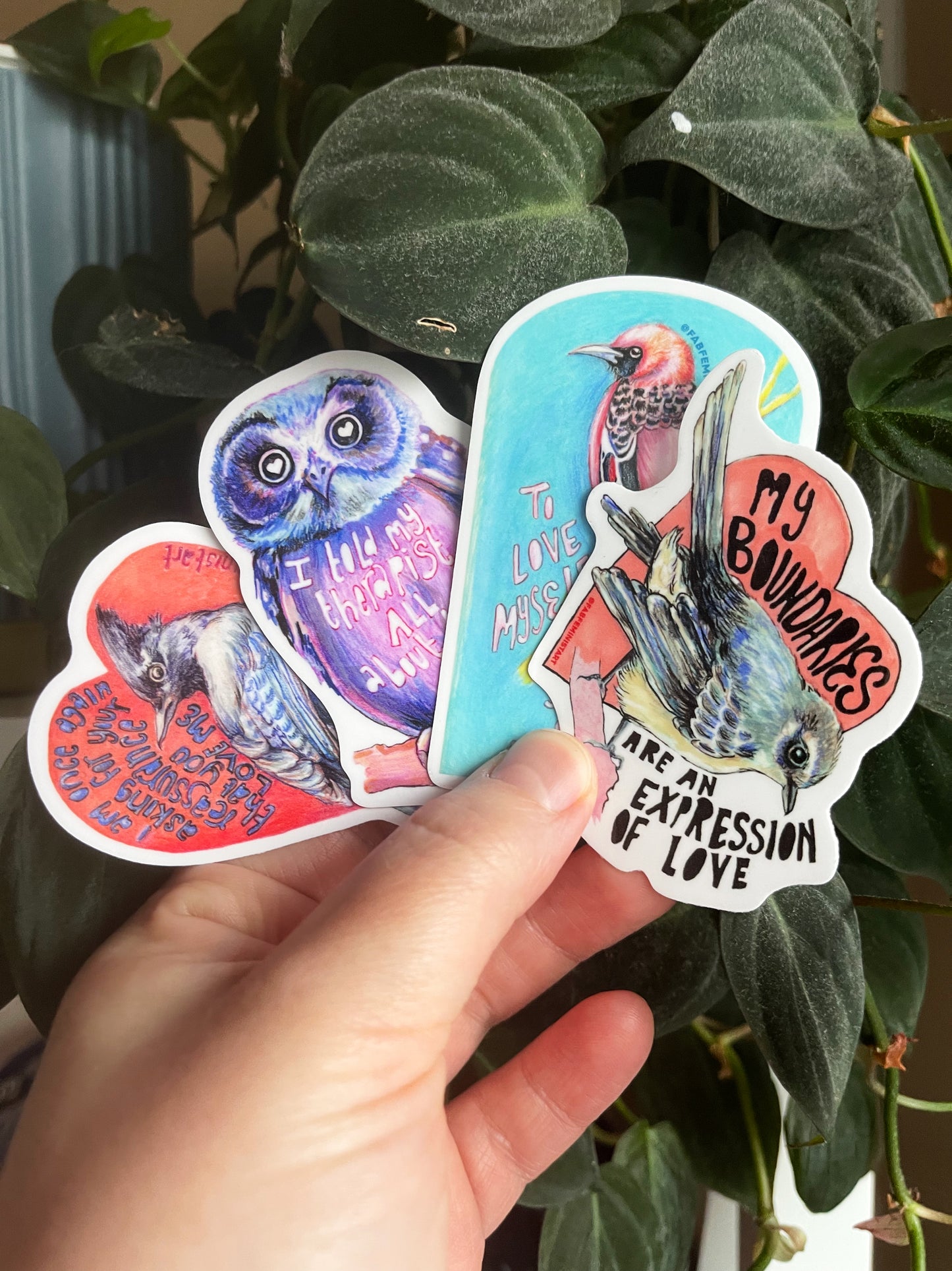 My Boundaries Are An Expression Of Love: Feminist Sticker