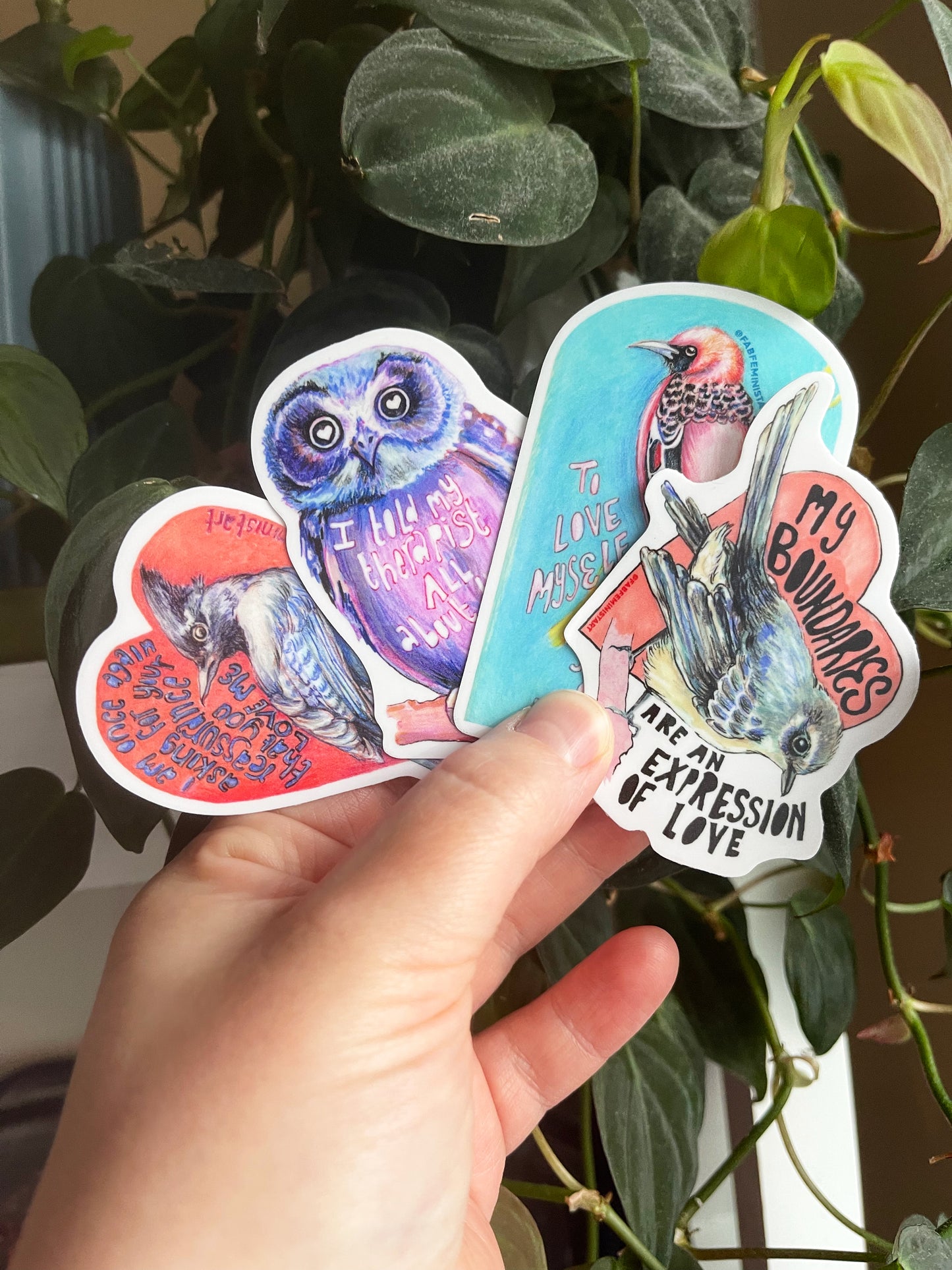 My Boundaries Are An Expression Of Love: Feminist Sticker