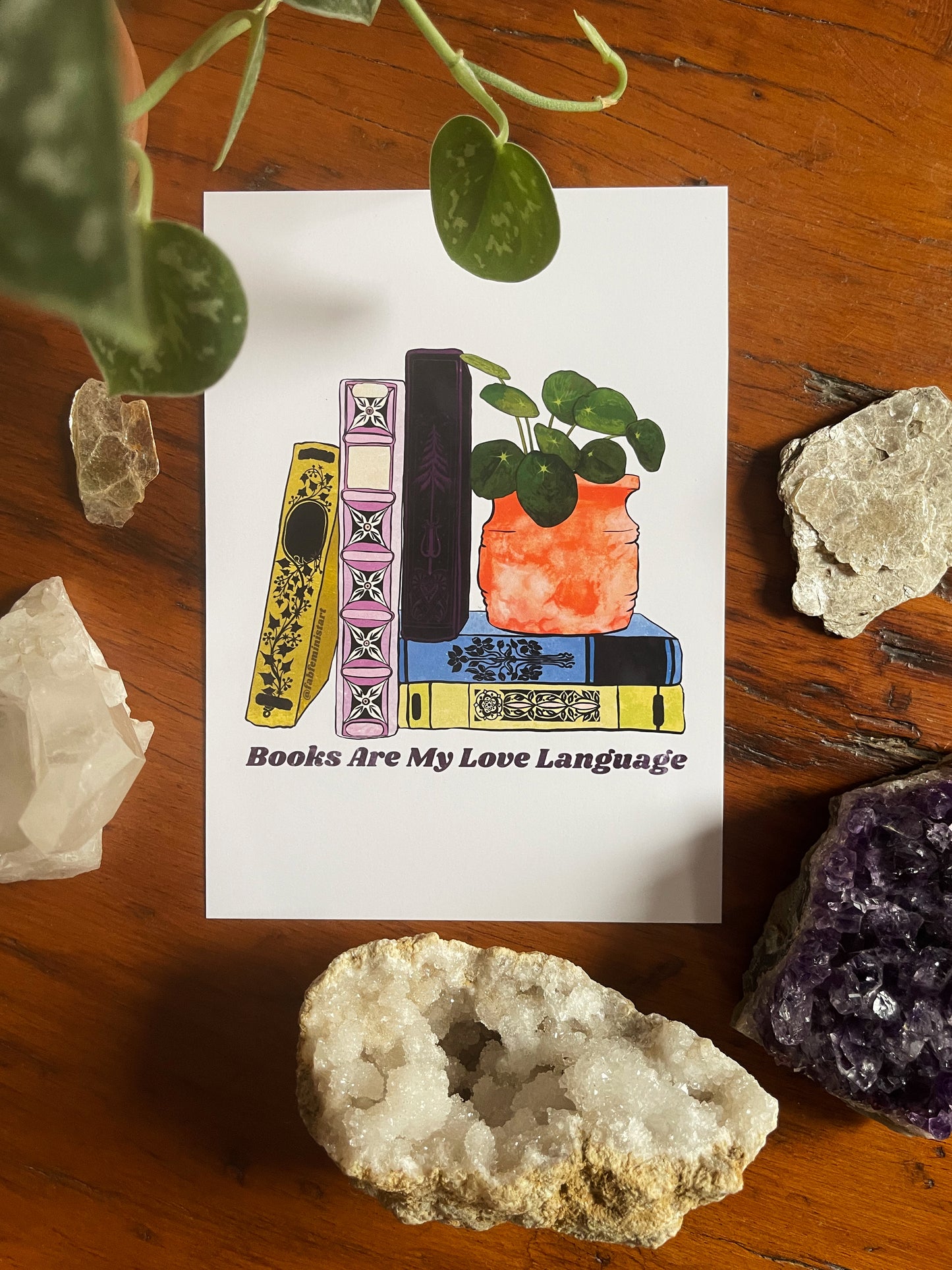 Books Are My Love Language: Book lover art print