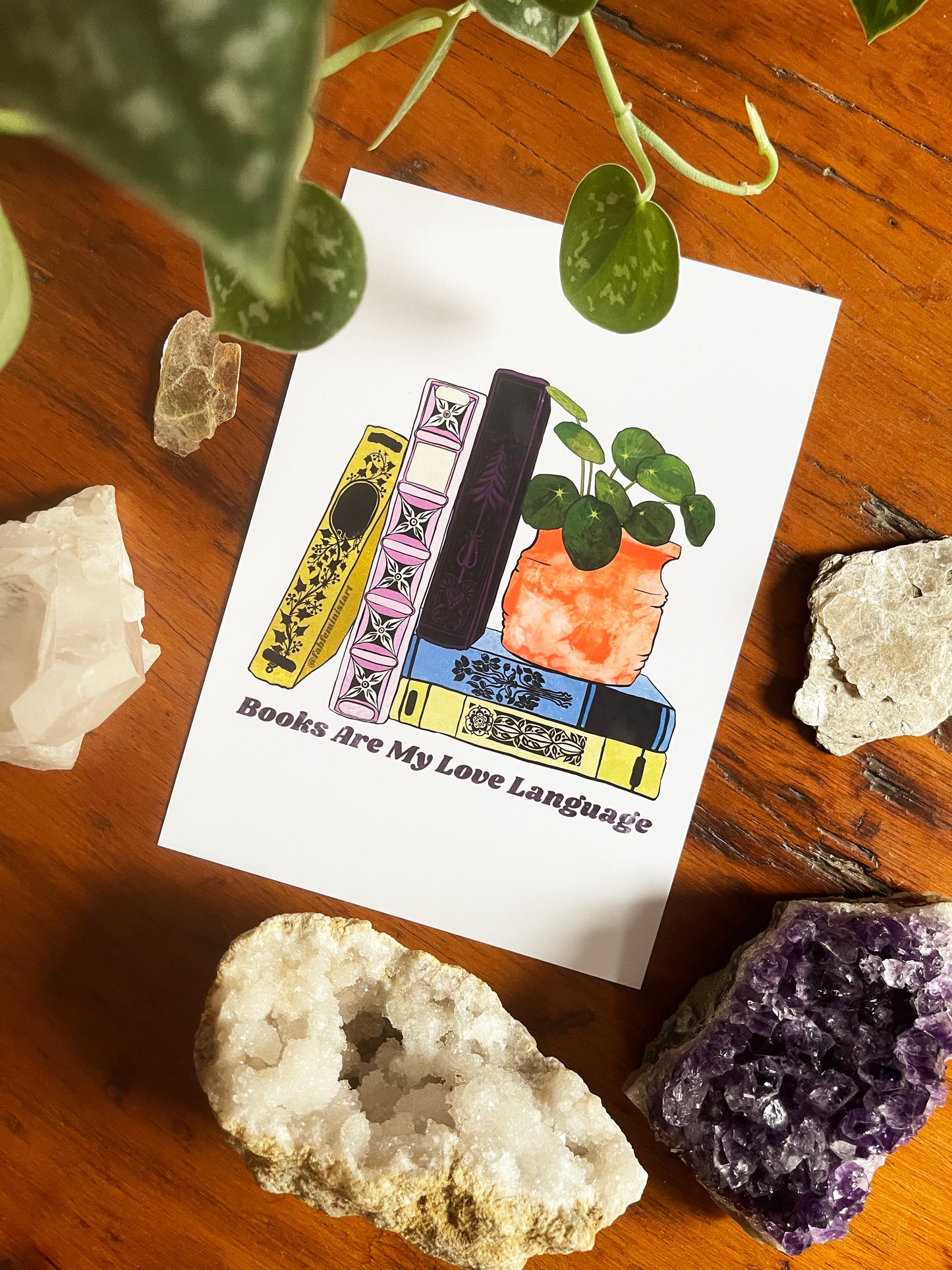 Books Are My Love Language: Book lover art print