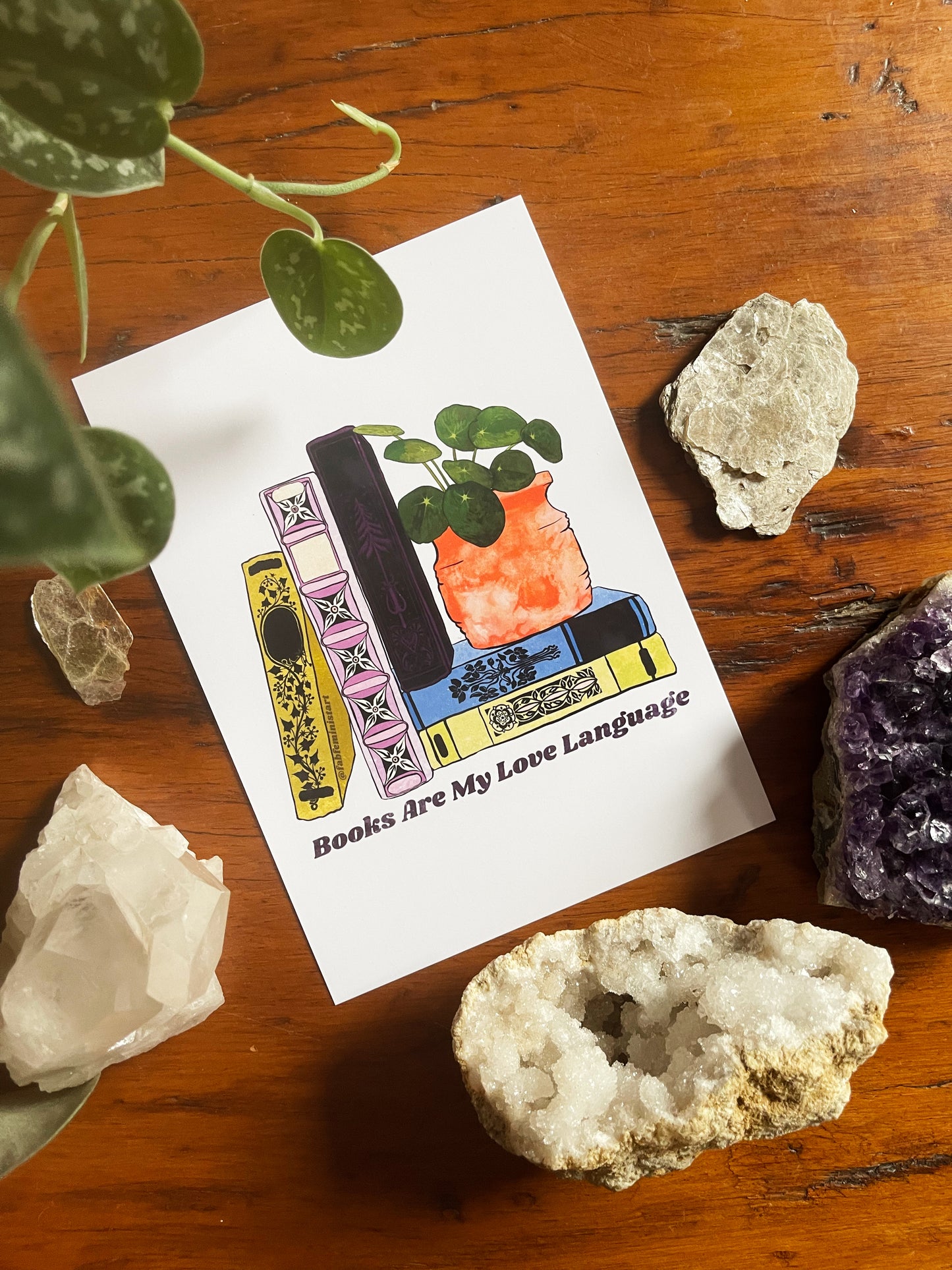 Books Are My Love Language: Book lover art print