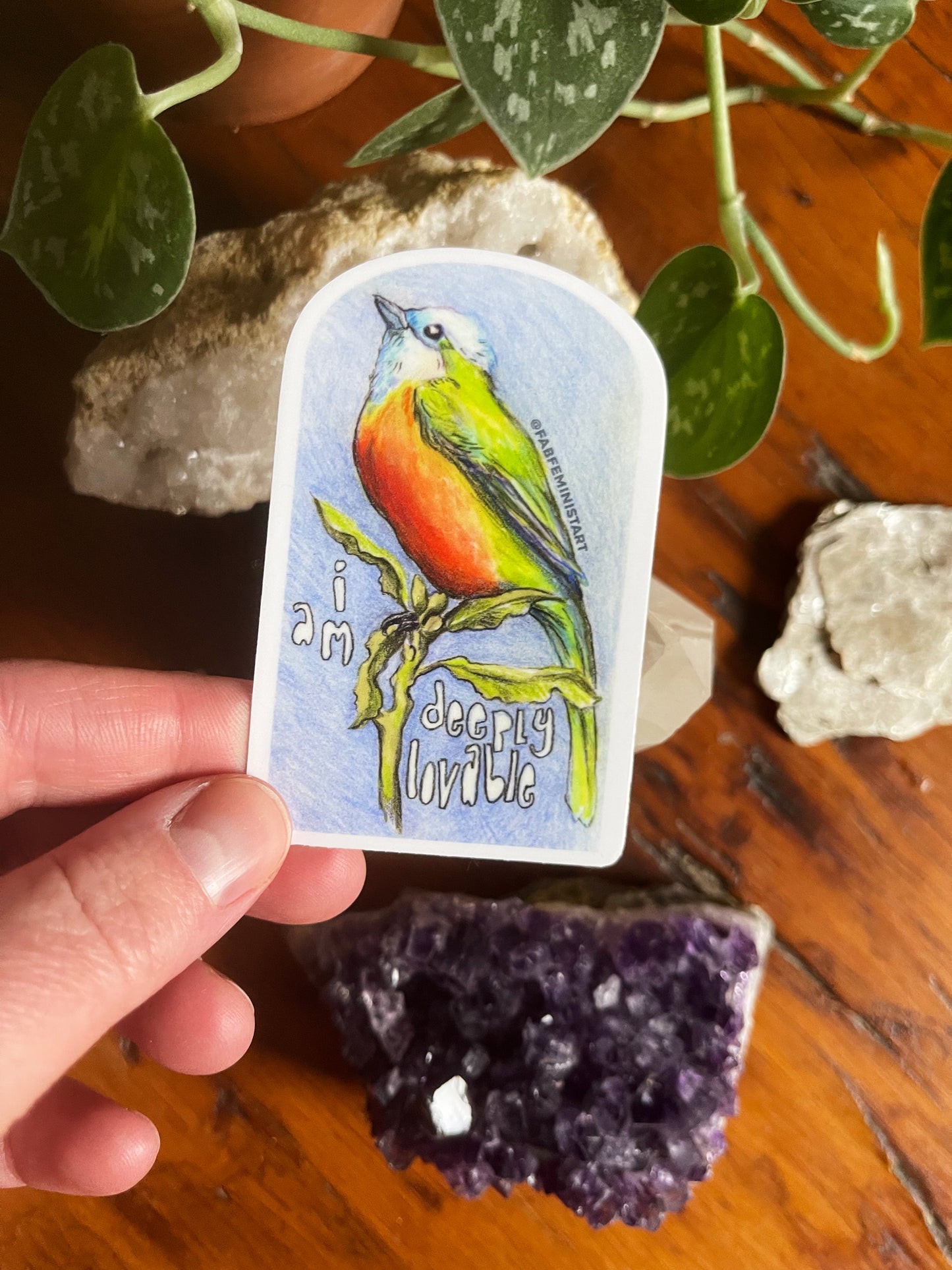 I Am Deeply Lovable: Mental Health Sticker