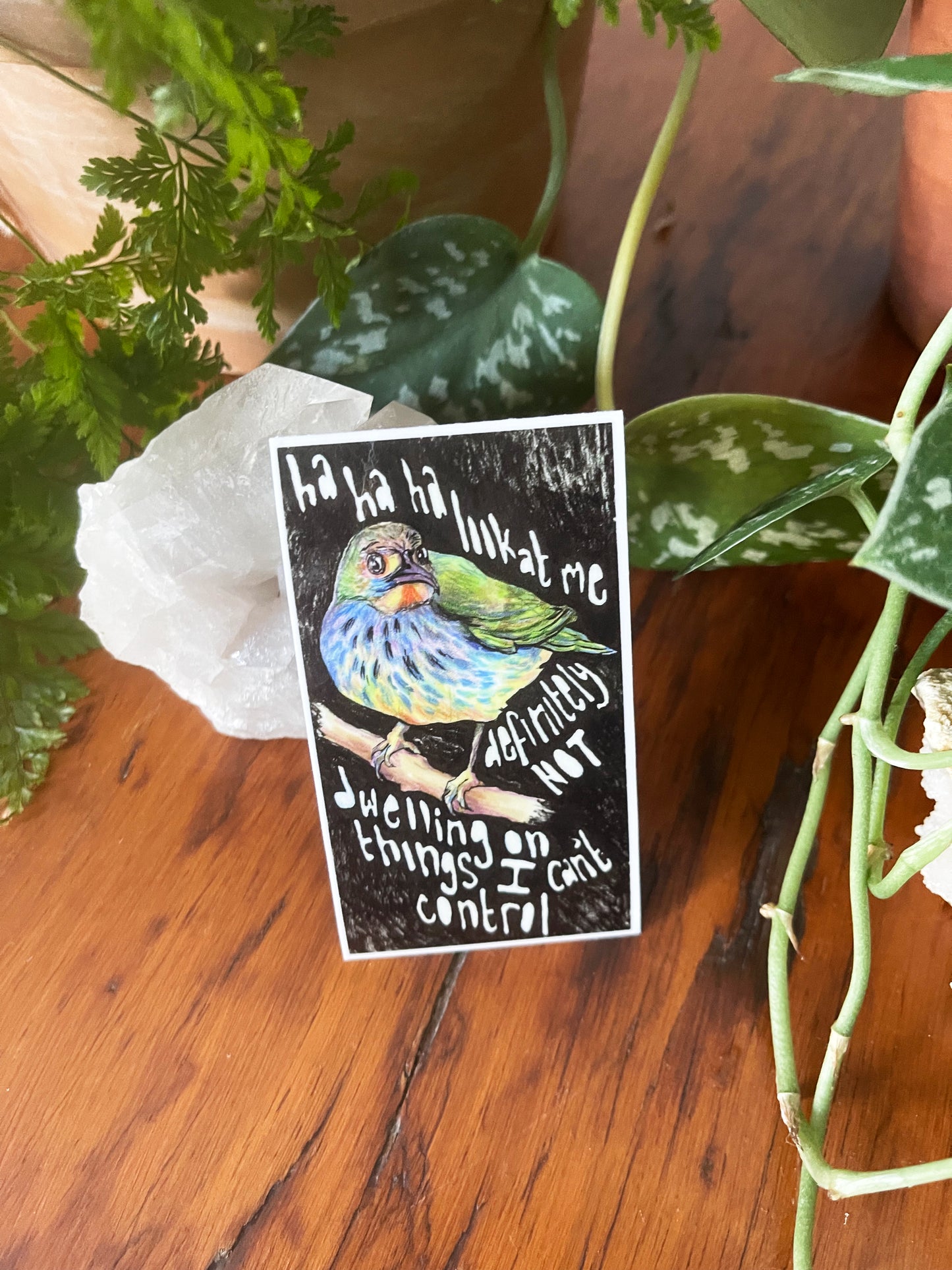 Haha Look At Me Definitely Not Dwelling On Things I Can't Control: Mental Health Sticker