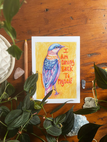 I Am Coming Back To Myself: Mental Health Art Print