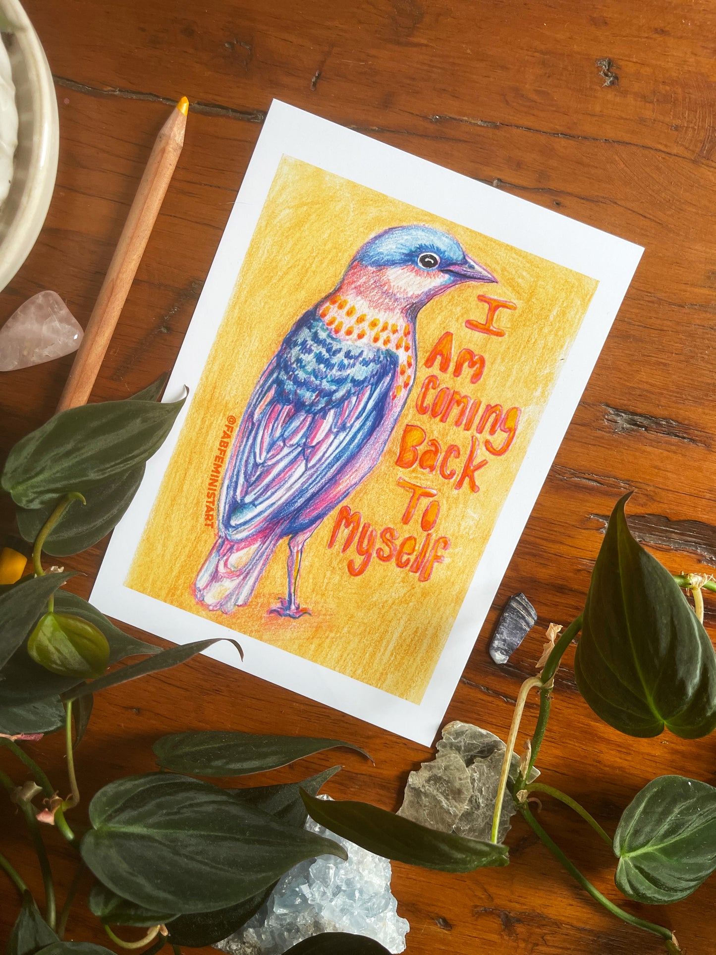 I Am Coming Back To Myself: Mental Health Art Print