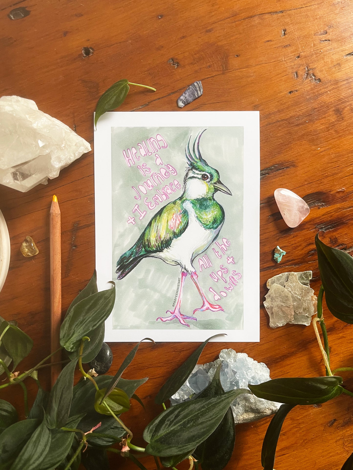Healing Is A Journey And I Embrace The Ups And Downs: Mental Health Art Print