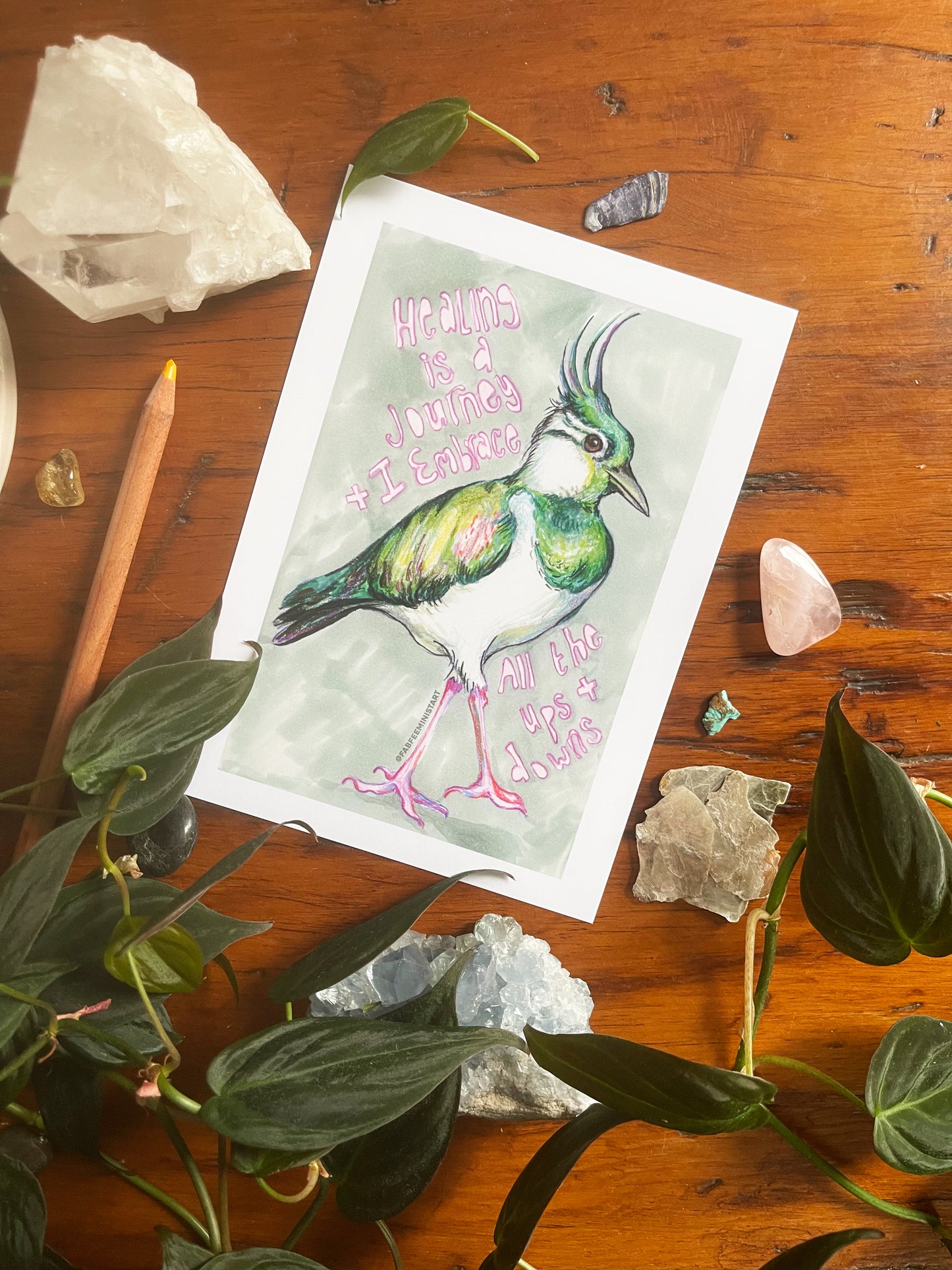 Healing Is A Journey And I Embrace The Ups And Downs: Mental Health Art Print