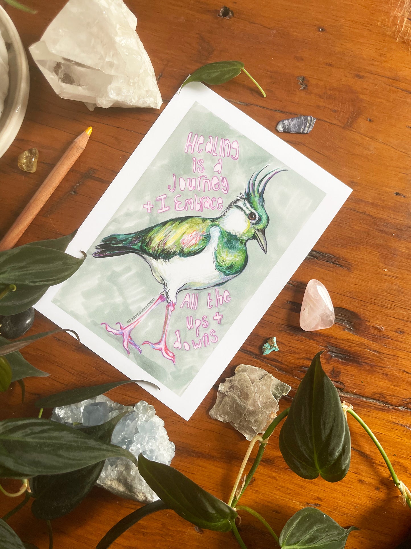 Healing Is A Journey And I Embrace The Ups And Downs: Mental Health Art Print