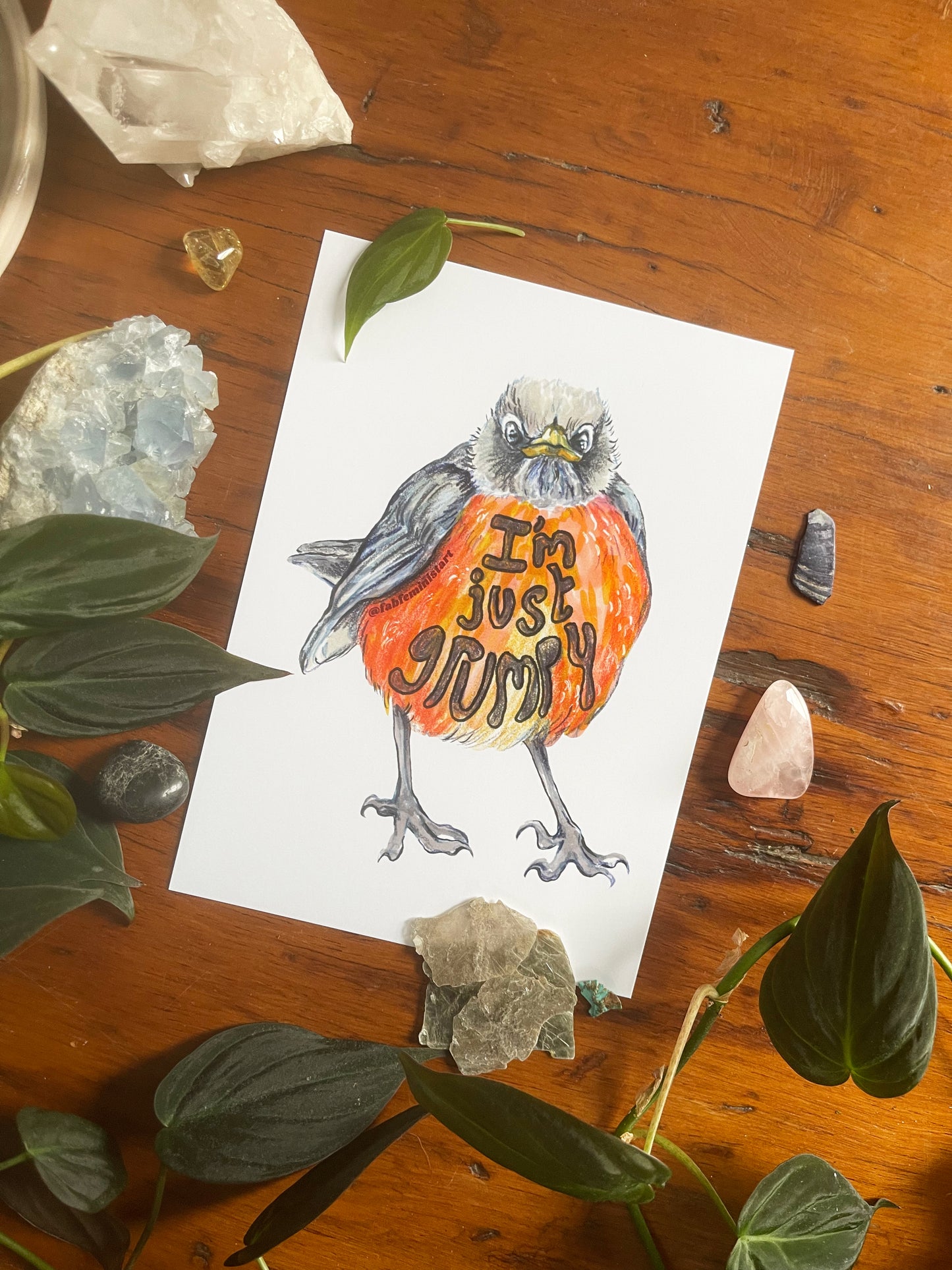 I'm Just Grumpy: Mental Health Art Print