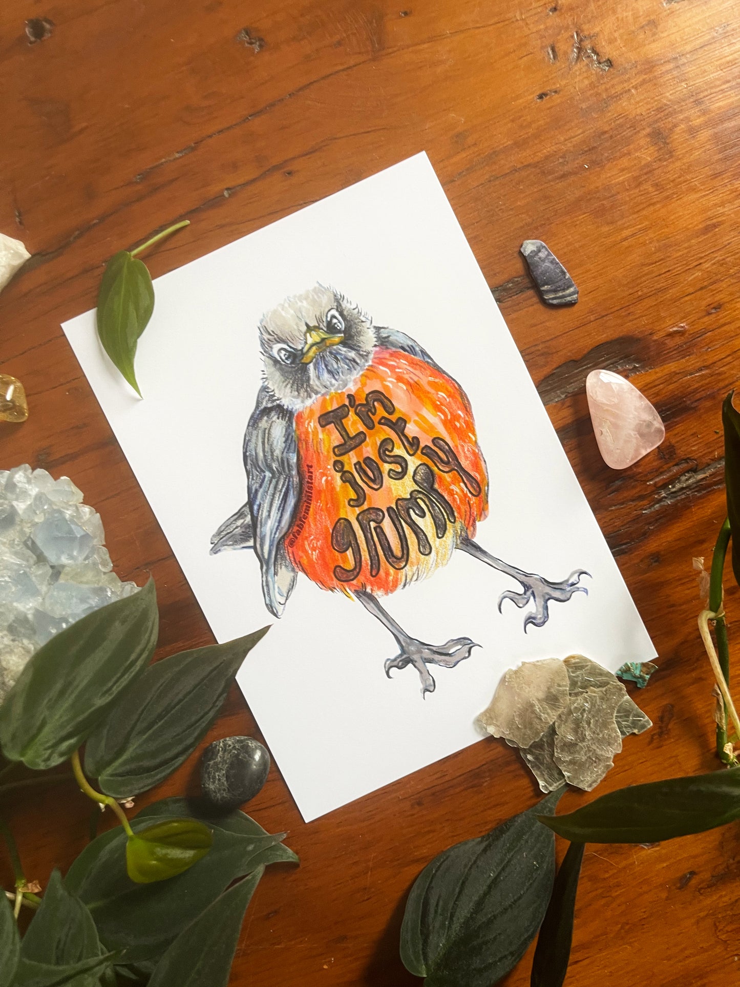I'm Just Grumpy: Mental Health Art Print
