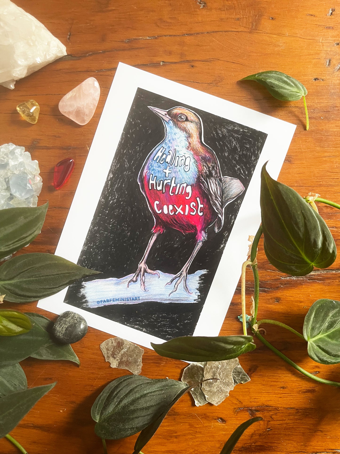 Healing And Hurting Coexist: Mental Health Art Print