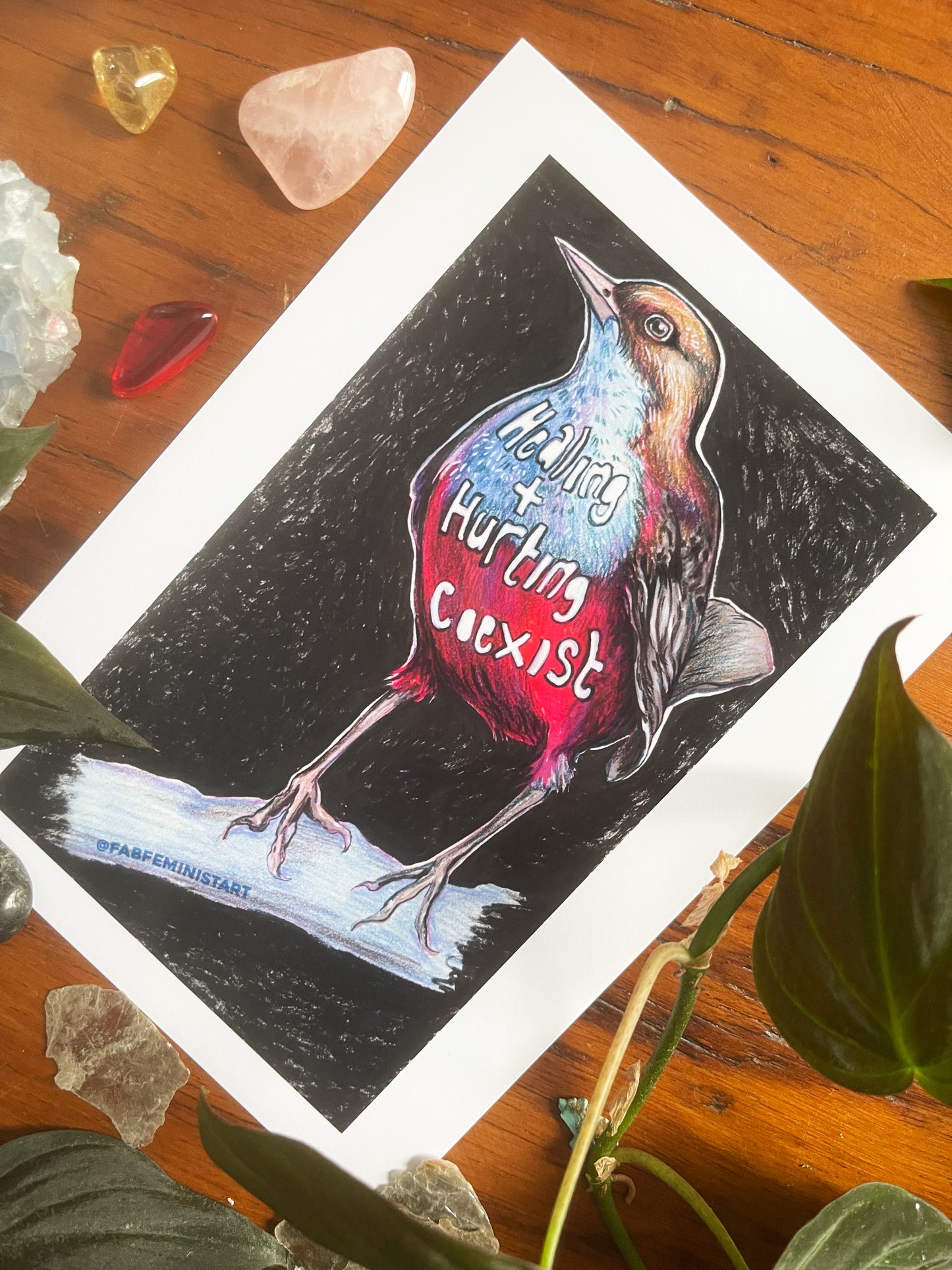Healing And Hurting Coexist: Mental Health Art Print