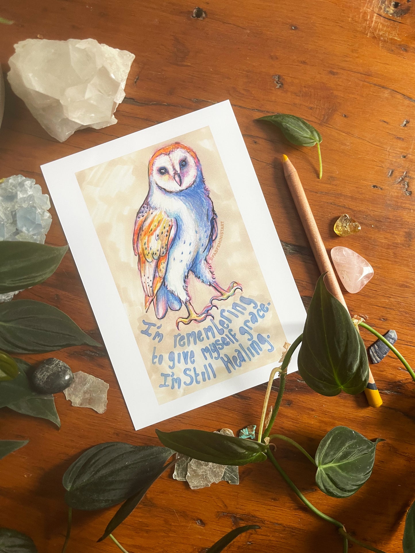 I'm Remembering To Give Myself Grace I'm Still Healing: Mental Health Poster