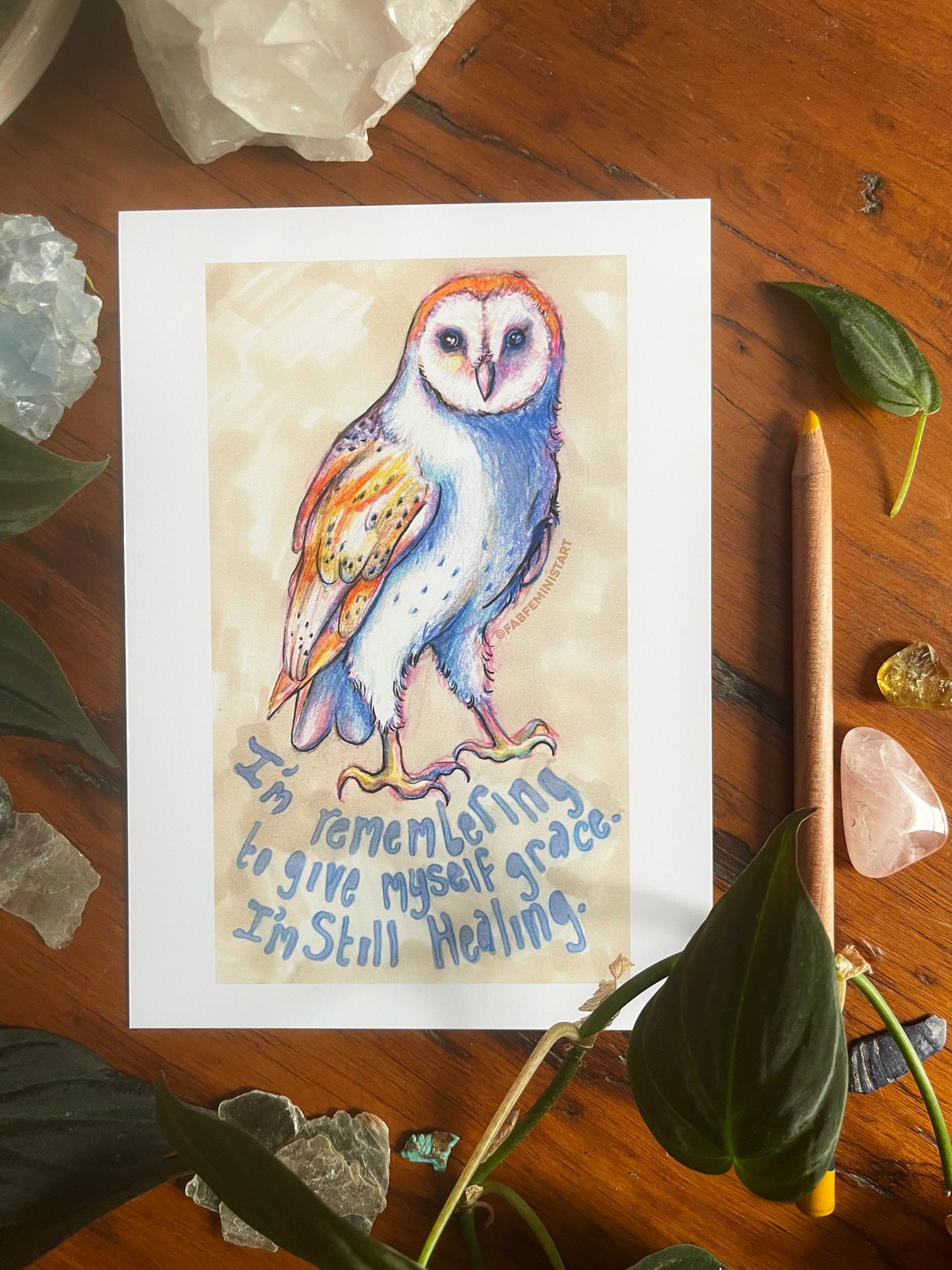 I'm Remembering To Give Myself Grace I'm Still Healing: Mental Health Poster