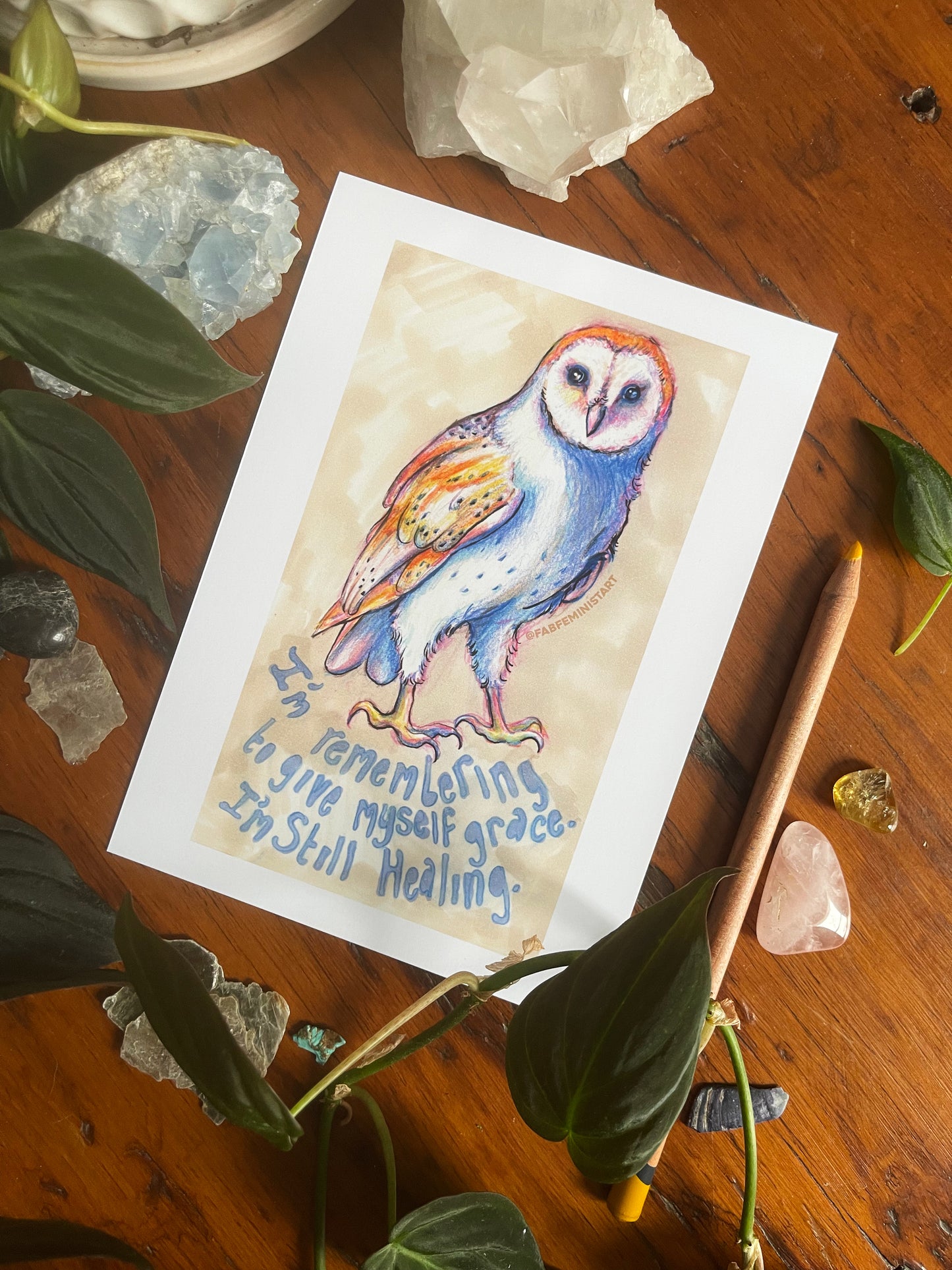 I'm Remembering To Give Myself Grace I'm Still Healing: Mental Health Poster