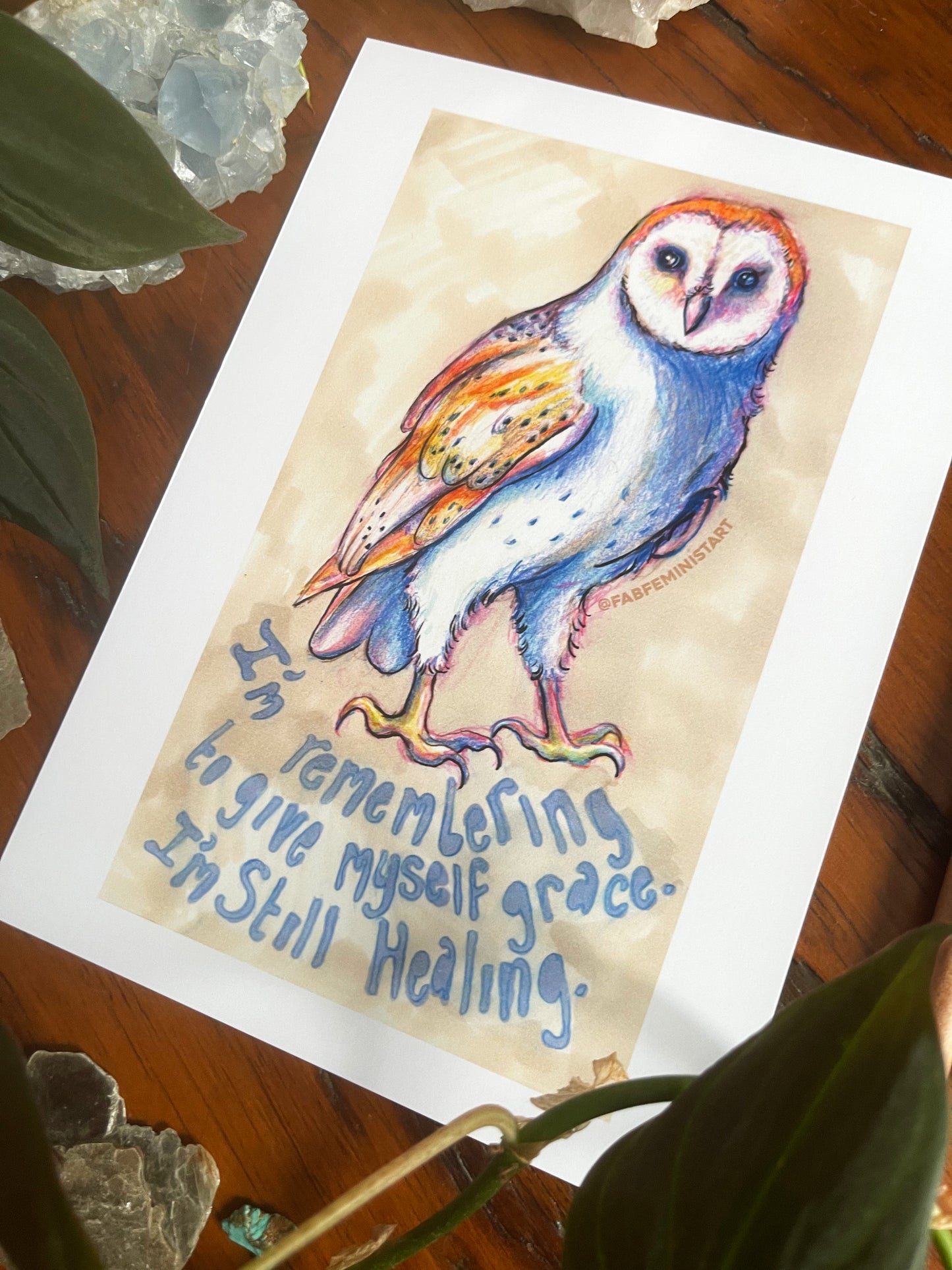 I'm Remembering To Give Myself Grace I'm Still Healing: Mental Health Poster