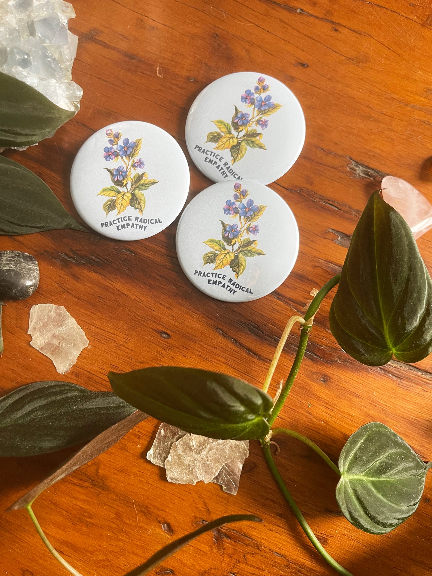 Practice Radical Empathy: Mental Health Pinback Button