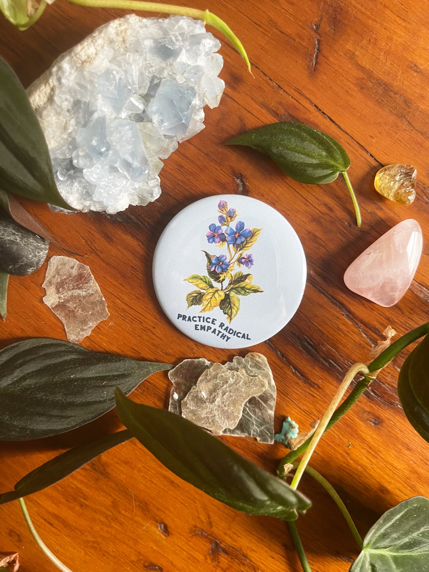 Practice Radical Empathy: Mental Health Pinback Button