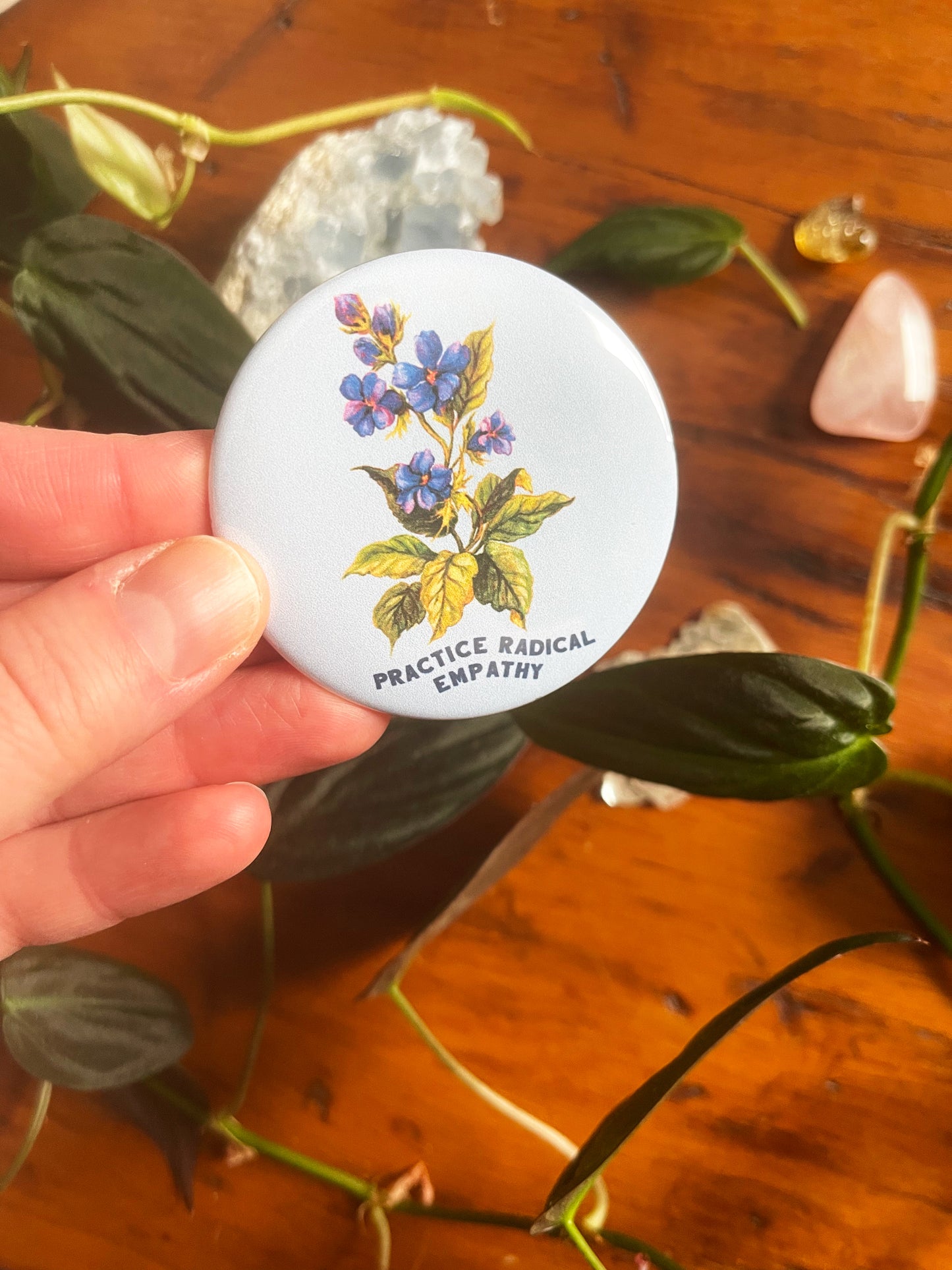 Practice Radical Empathy: Mental Health Pinback Button