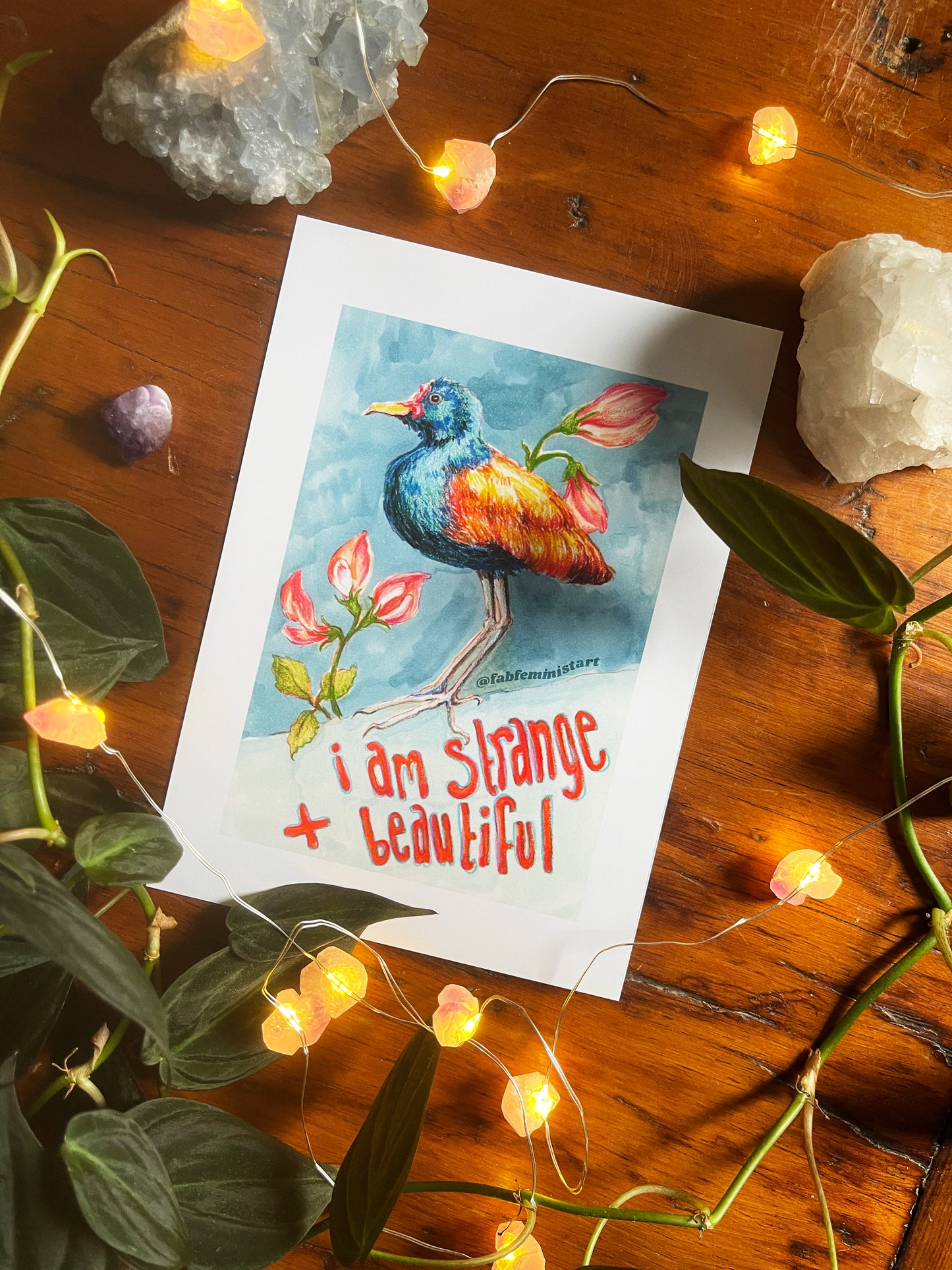 I Am Strange And Beautiful: Mental Health Art Print