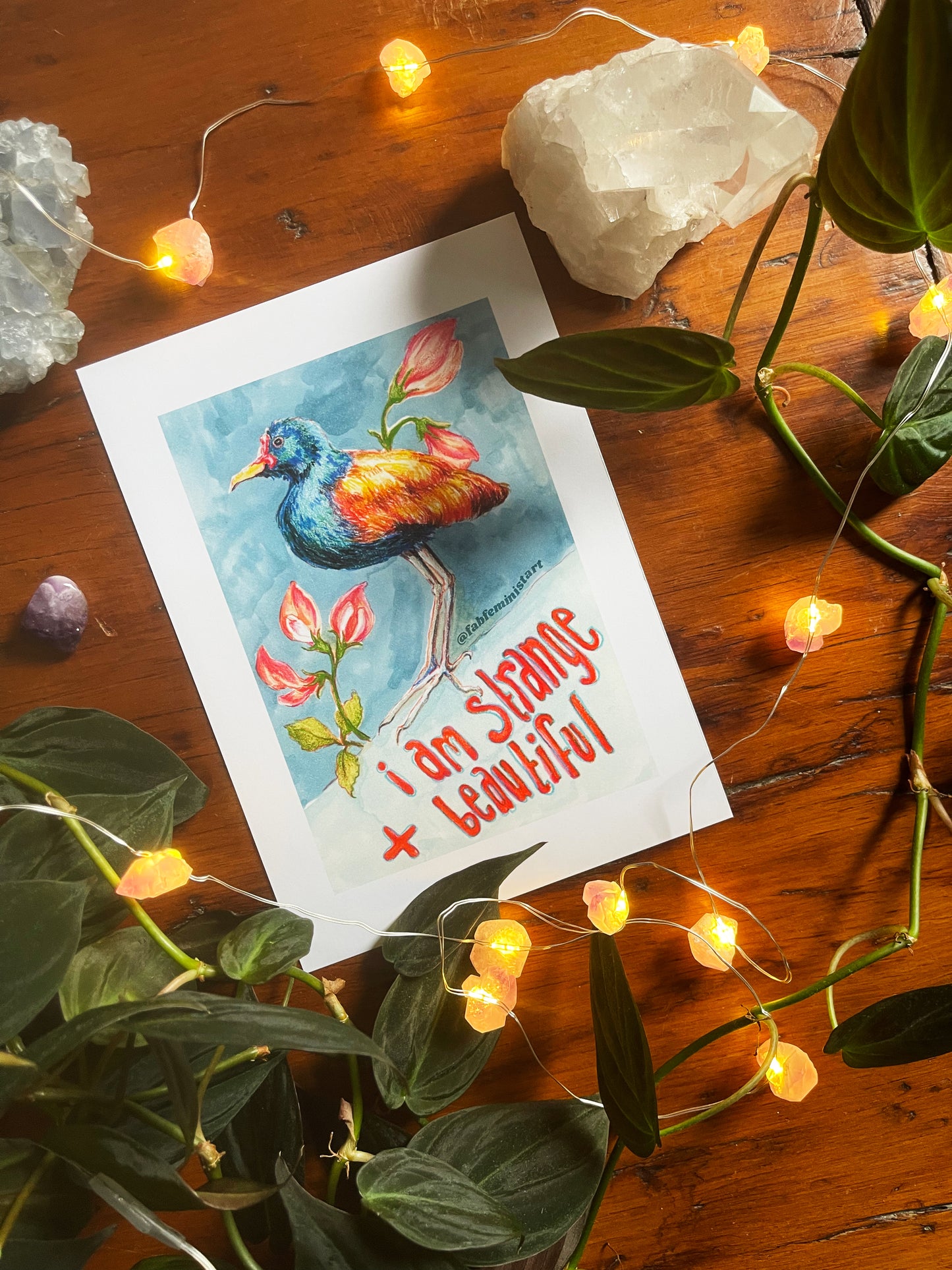 I Am Strange And Beautiful: Mental Health Art Print