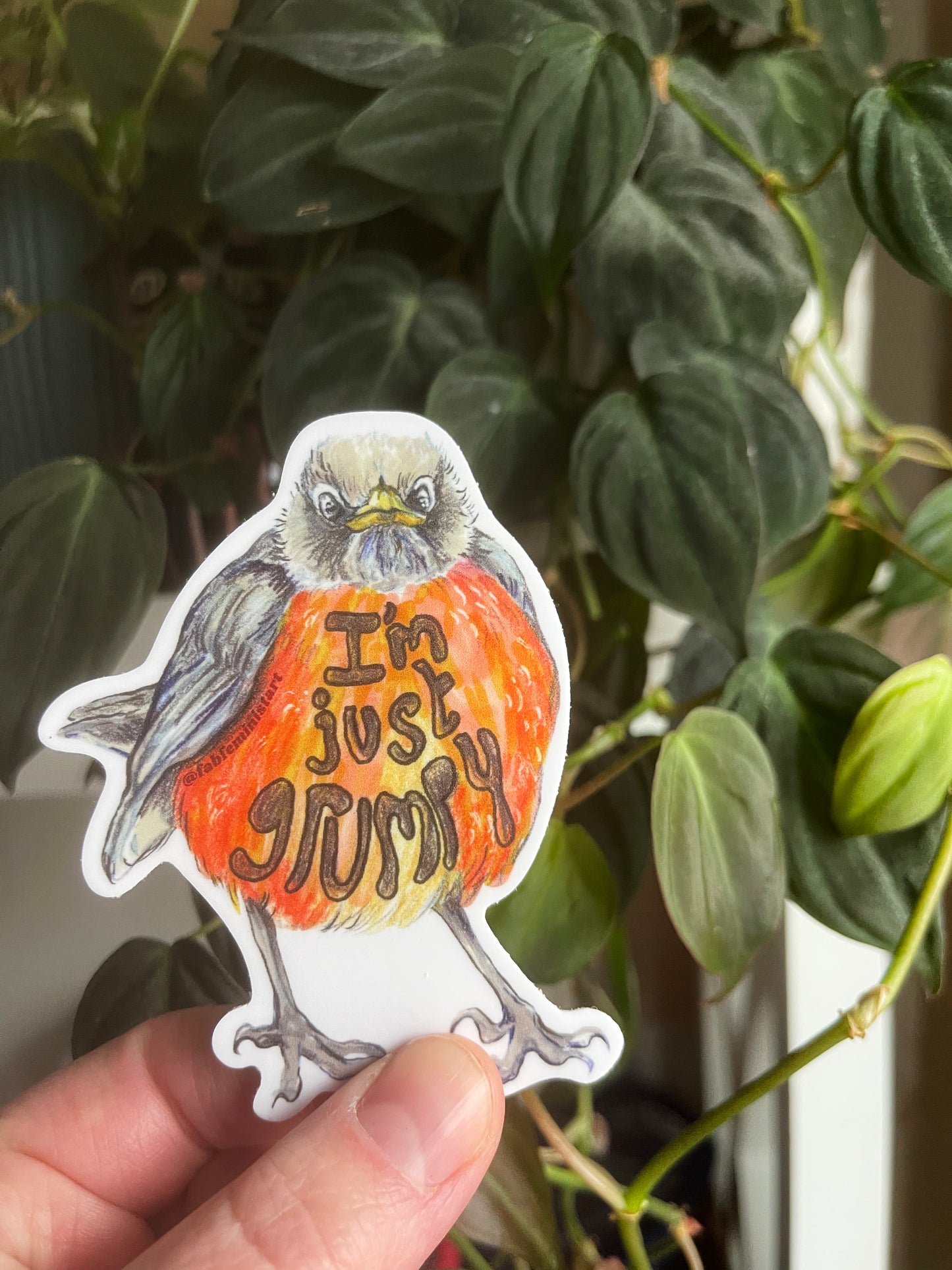 I'm Just Grumpy: Mental Health Sticker