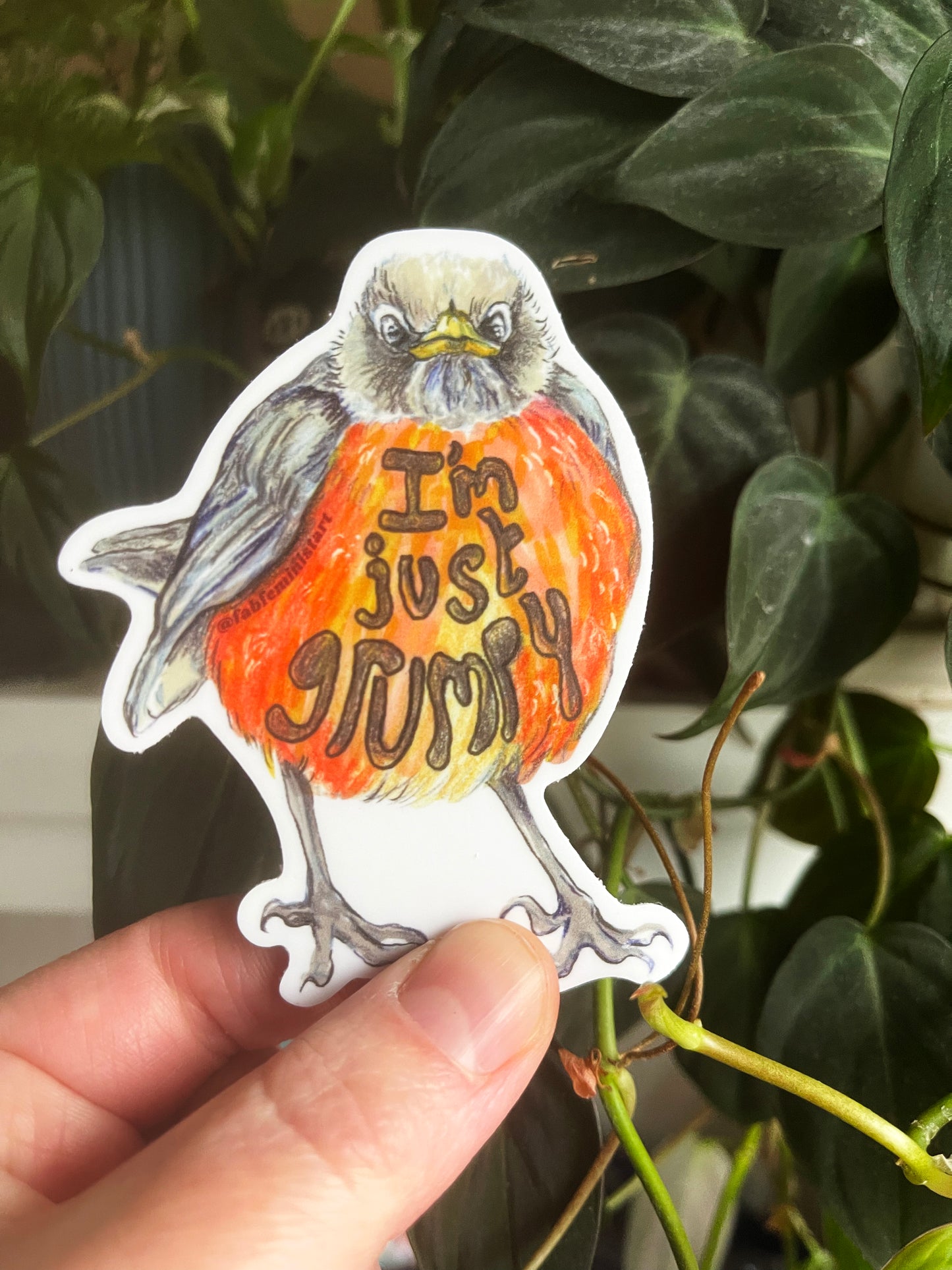 I'm Just Grumpy: Mental Health Sticker