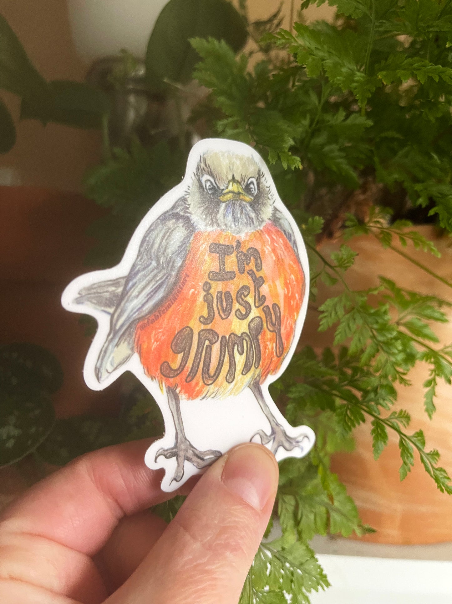 I'm Just Grumpy: Mental Health Sticker