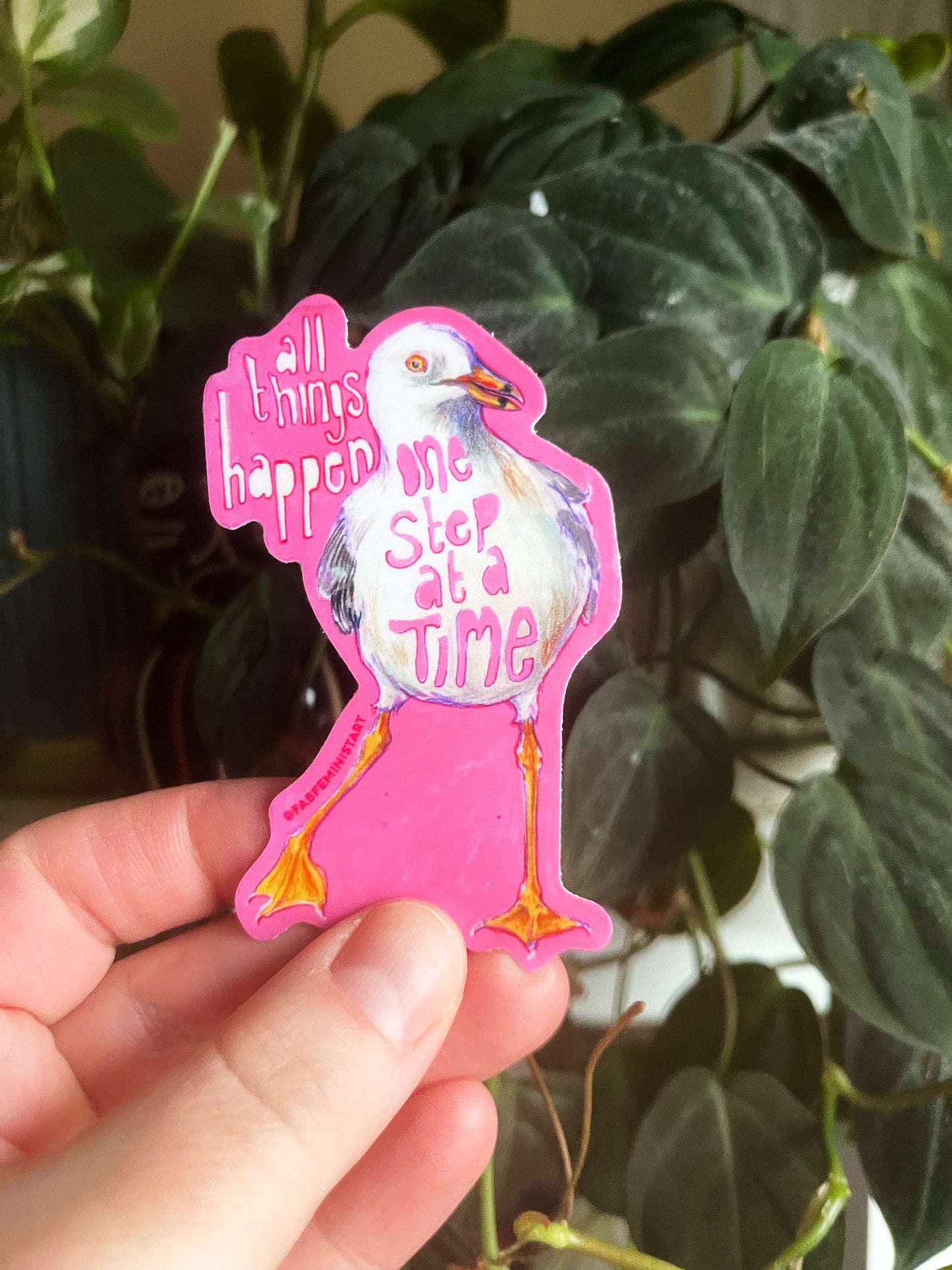 All Things Happen One Step At A Time: Mental Health Sticker