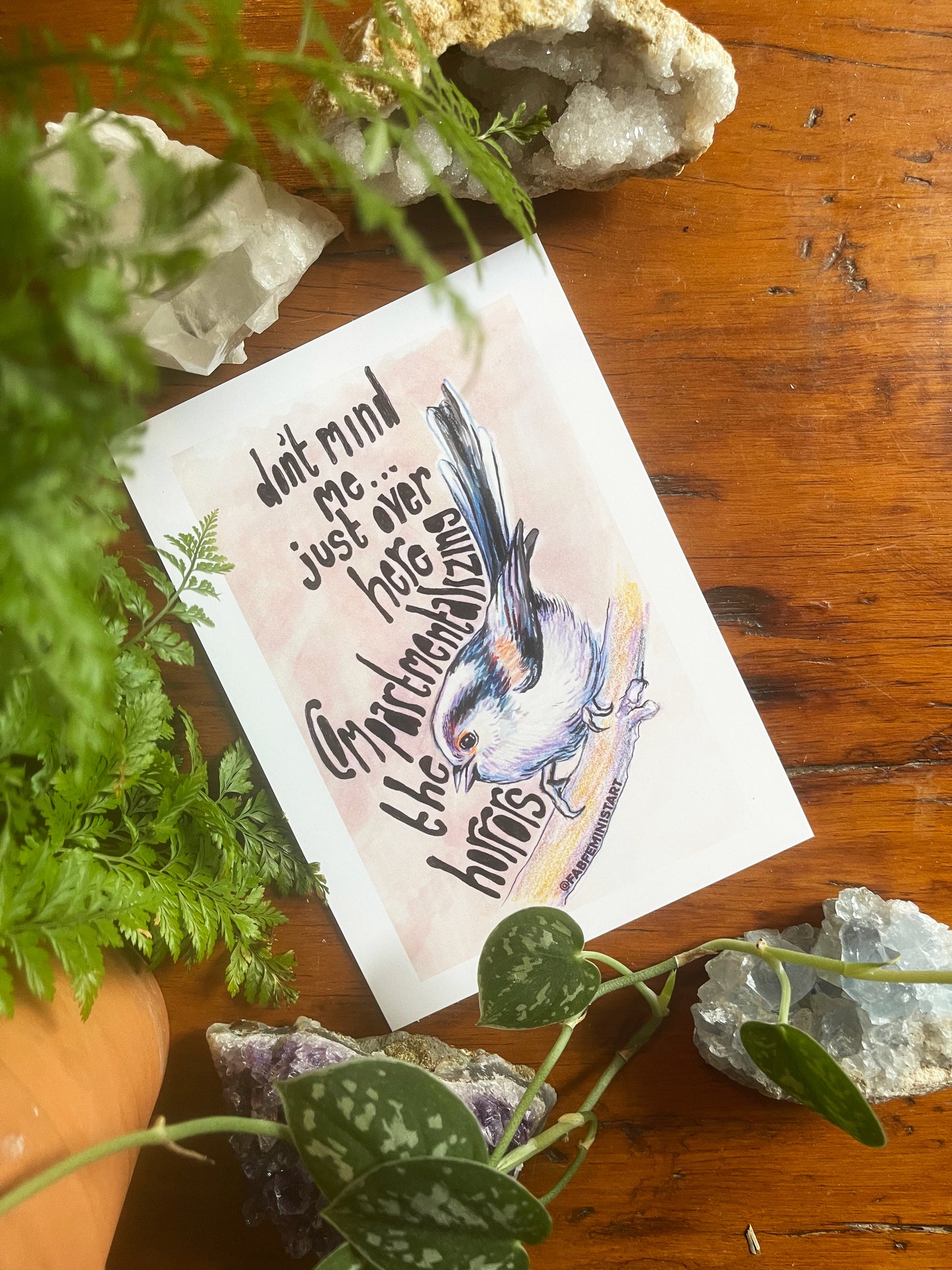 Don't Mind Me Over Here Just Compartmentalizing The Horrors: Mental Health Art Print