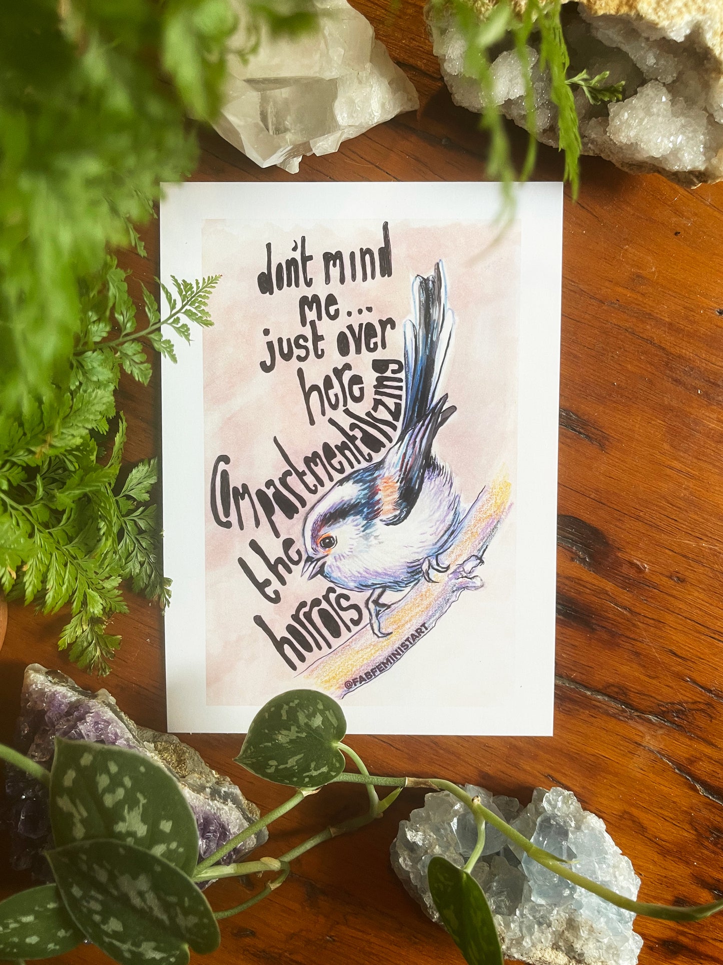 Don't Mind Me Over Here Just Compartmentalizing The Horrors: Mental Health Art Print