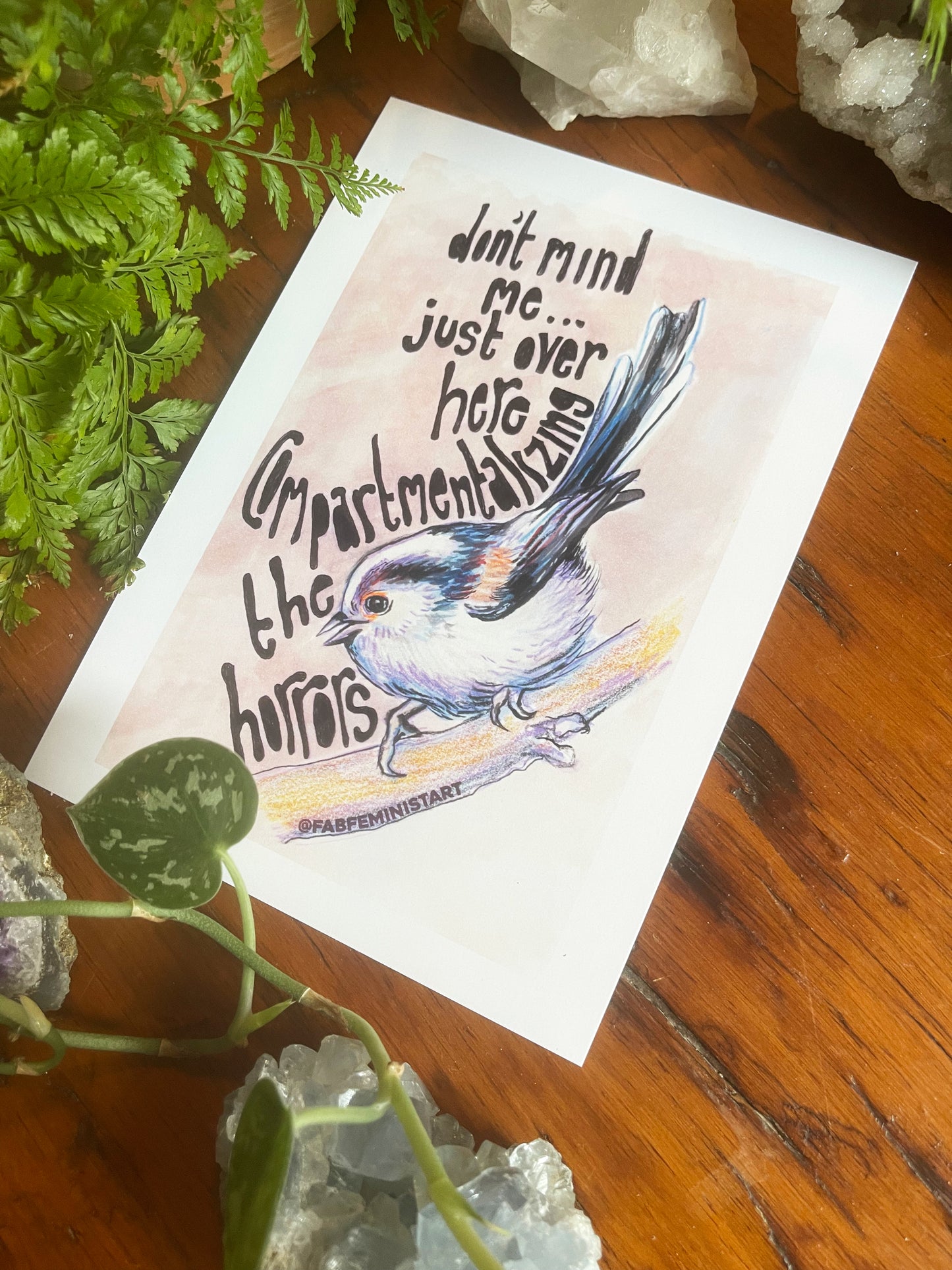 Don't Mind Me Over Here Just Compartmentalizing The Horrors: Mental Health Art Print