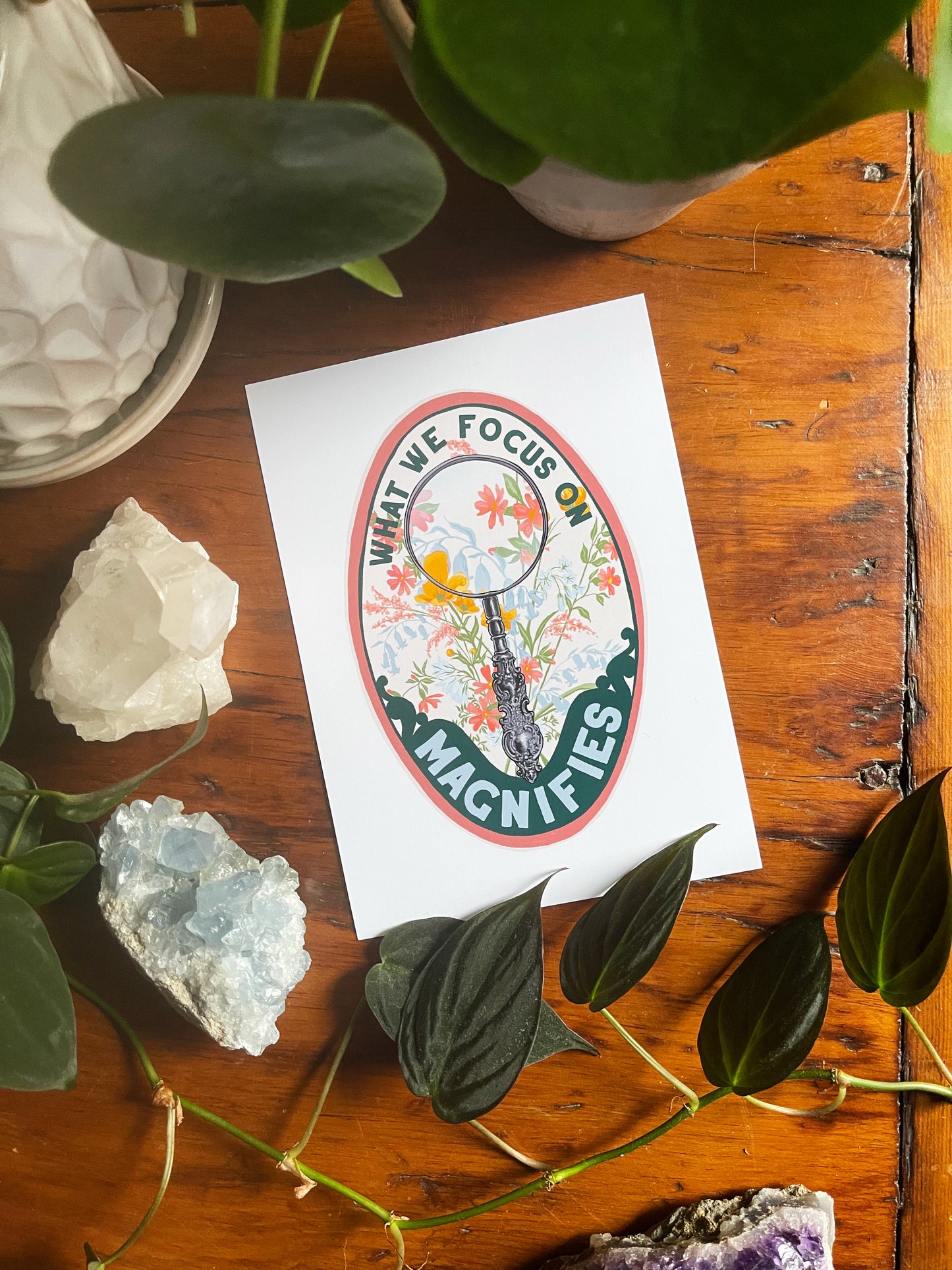 What We Focus On Magnifies: Mental Health Print