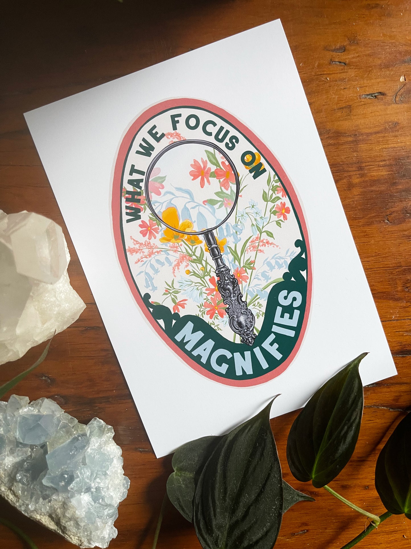 What We Focus On Magnifies: Mental Health Print