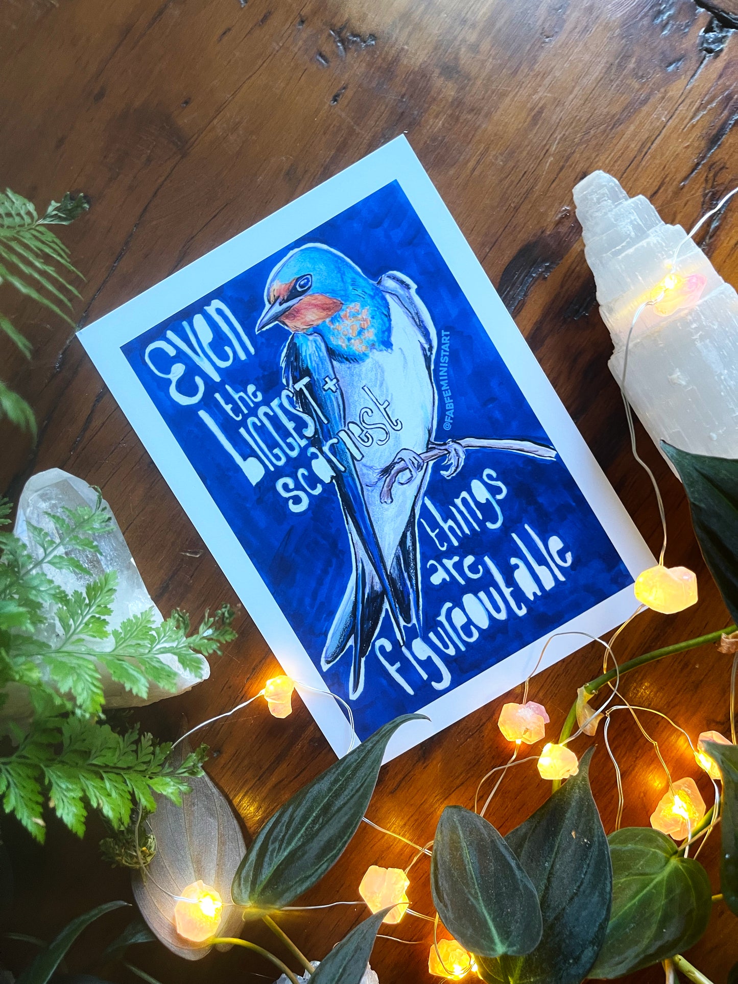 Even The Biggest Scariest Things Are Figureoutable: Mental Health Art Print