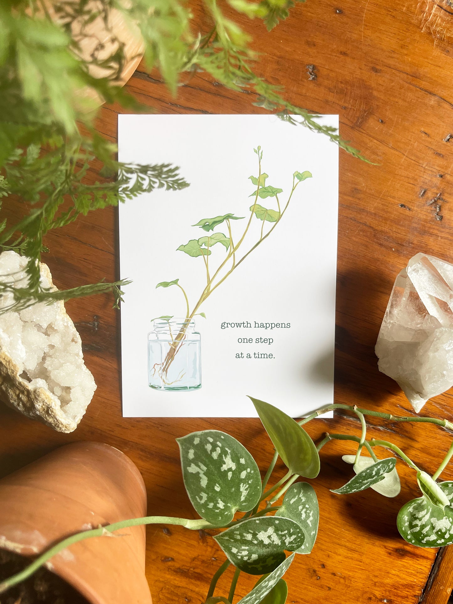 Growth happens one step at a time: Self Care Print