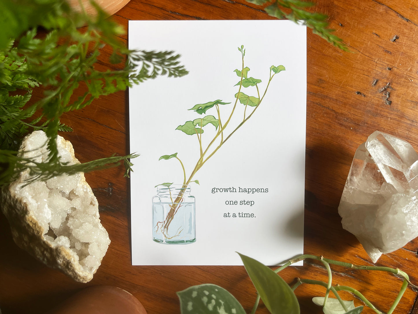 Growth happens one step at a time: Self Care Print