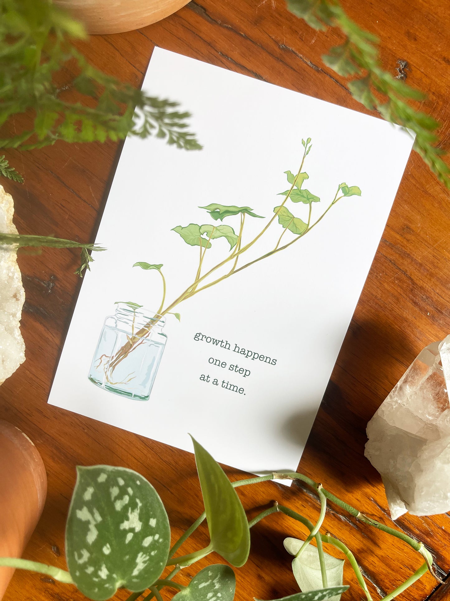 Growth happens one step at a time: Self Care Print