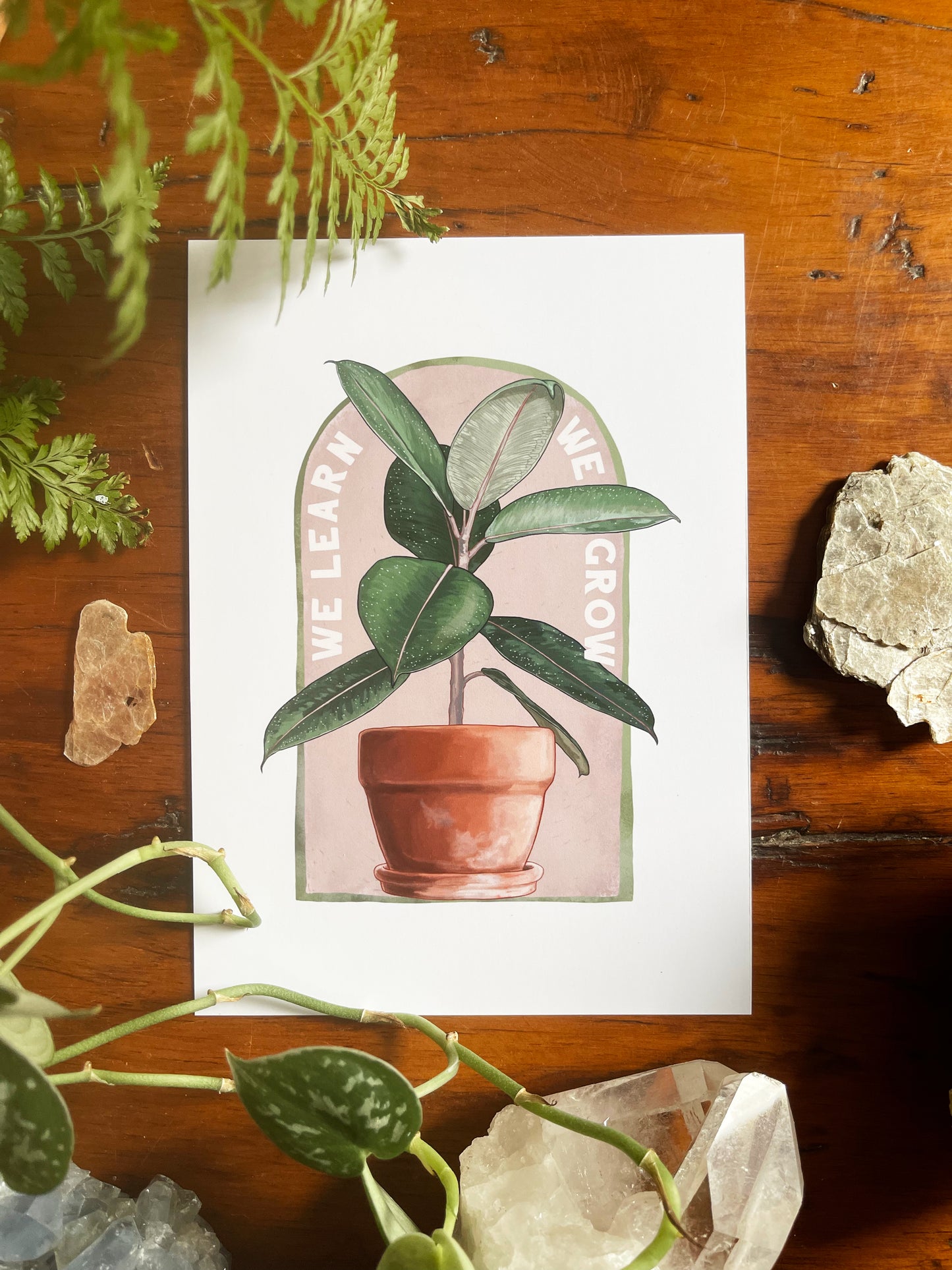 We Learn We Grow: Self Care Print