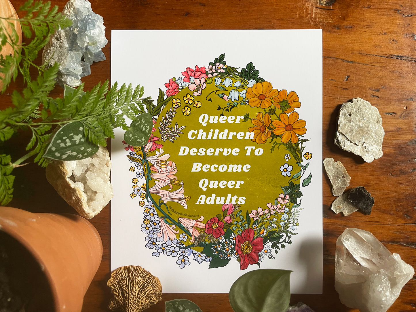 Queer Children Deserve To Become Queer Adults: lgbt pride print