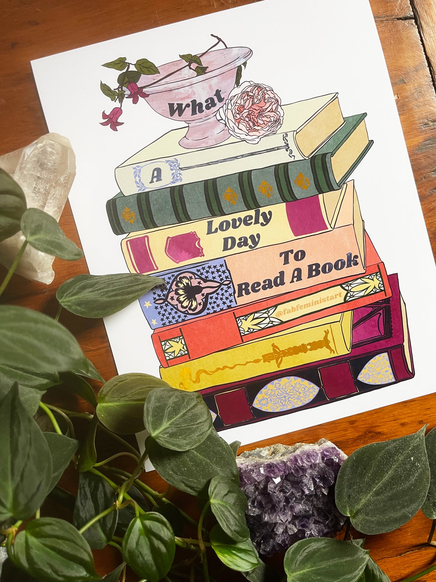 What A Lovely Day To Read A Book: Book Lover Print