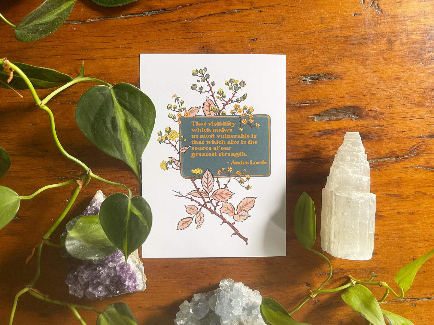 The visibility which makes us most vulnerable is that which also is the source of our great strength: Audre Lorde, Feminist Print