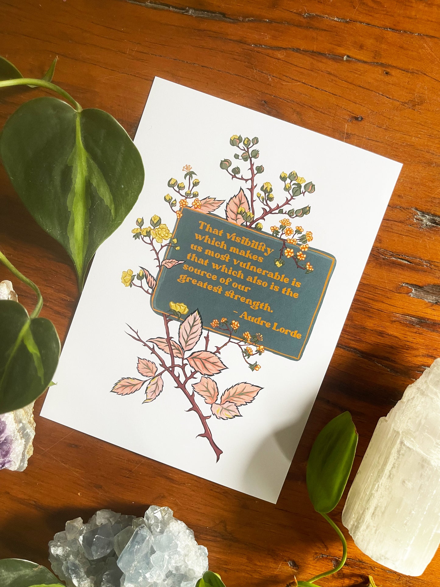 The visibility which makes us most vulnerable is that which also is the source of our great strength: Audre Lorde, Feminist Print