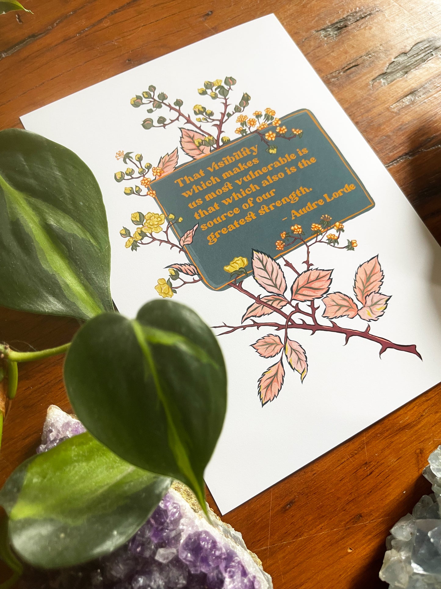 The visibility which makes us most vulnerable is that which also is the source of our great strength: Audre Lorde, Feminist Print