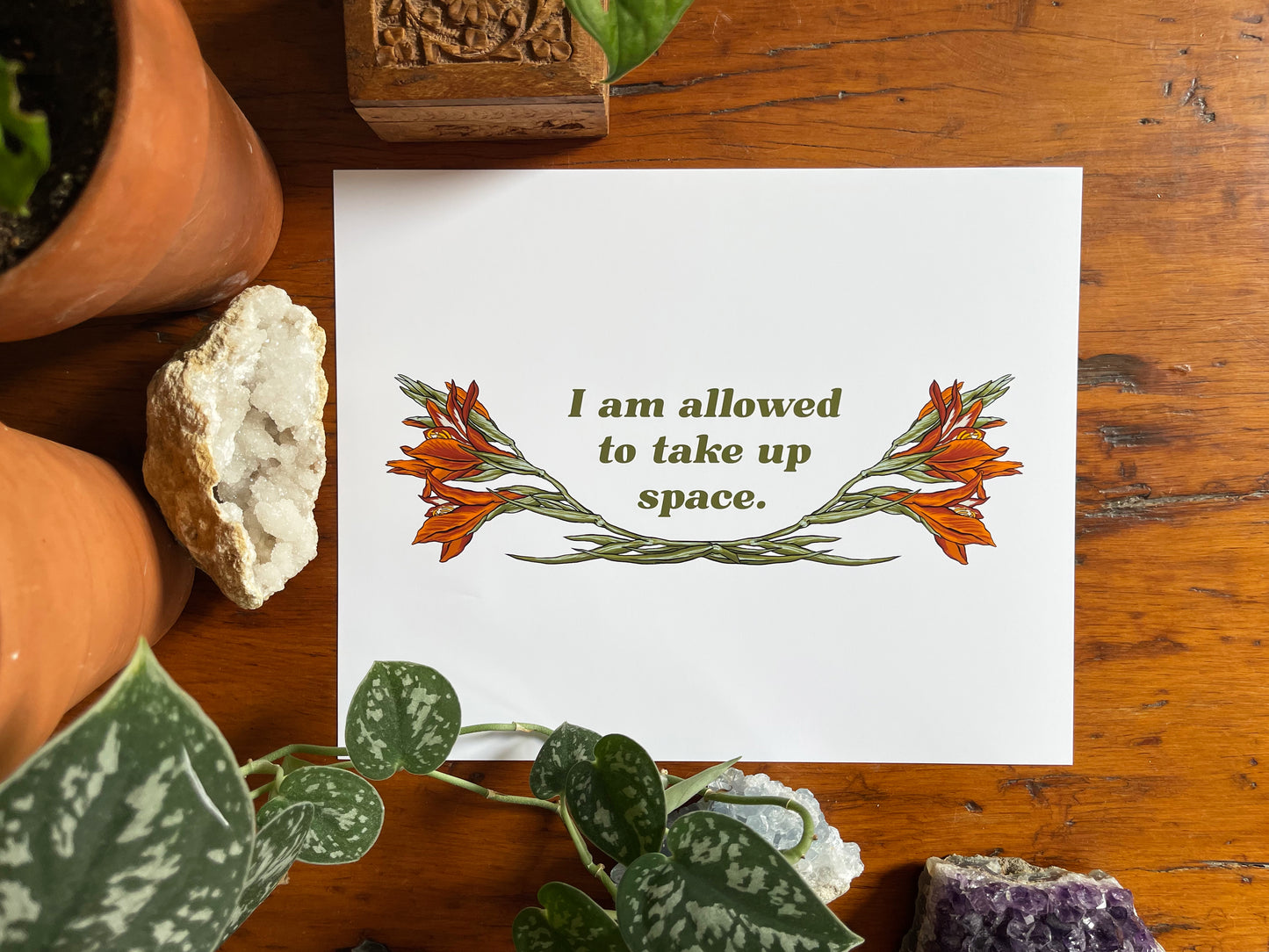 I Am Allowed To Take Up Space: Feminist Print