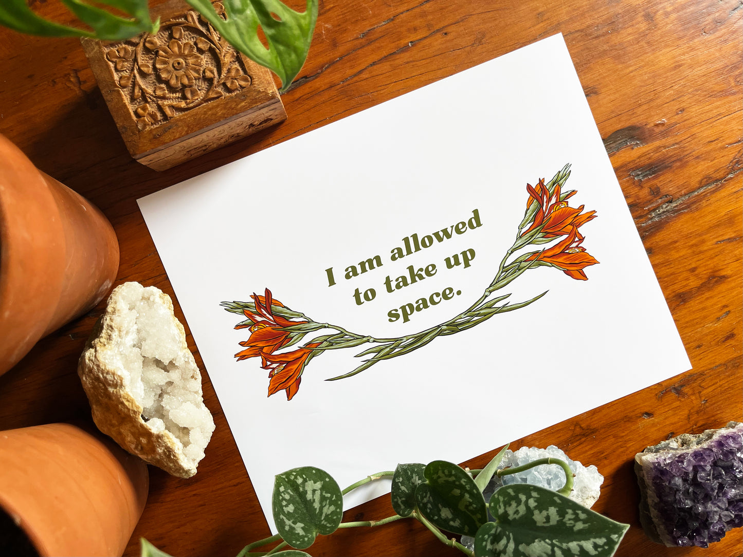 I Am Allowed To Take Up Space: Feminist Print
