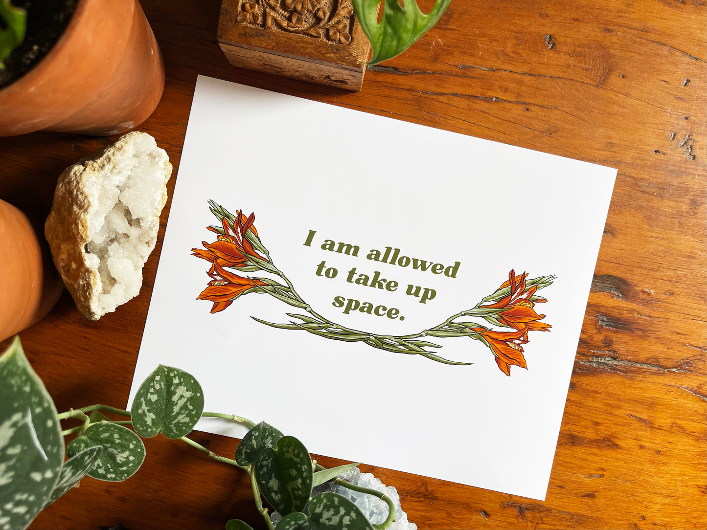 I Am Allowed To Take Up Space: Feminist Print